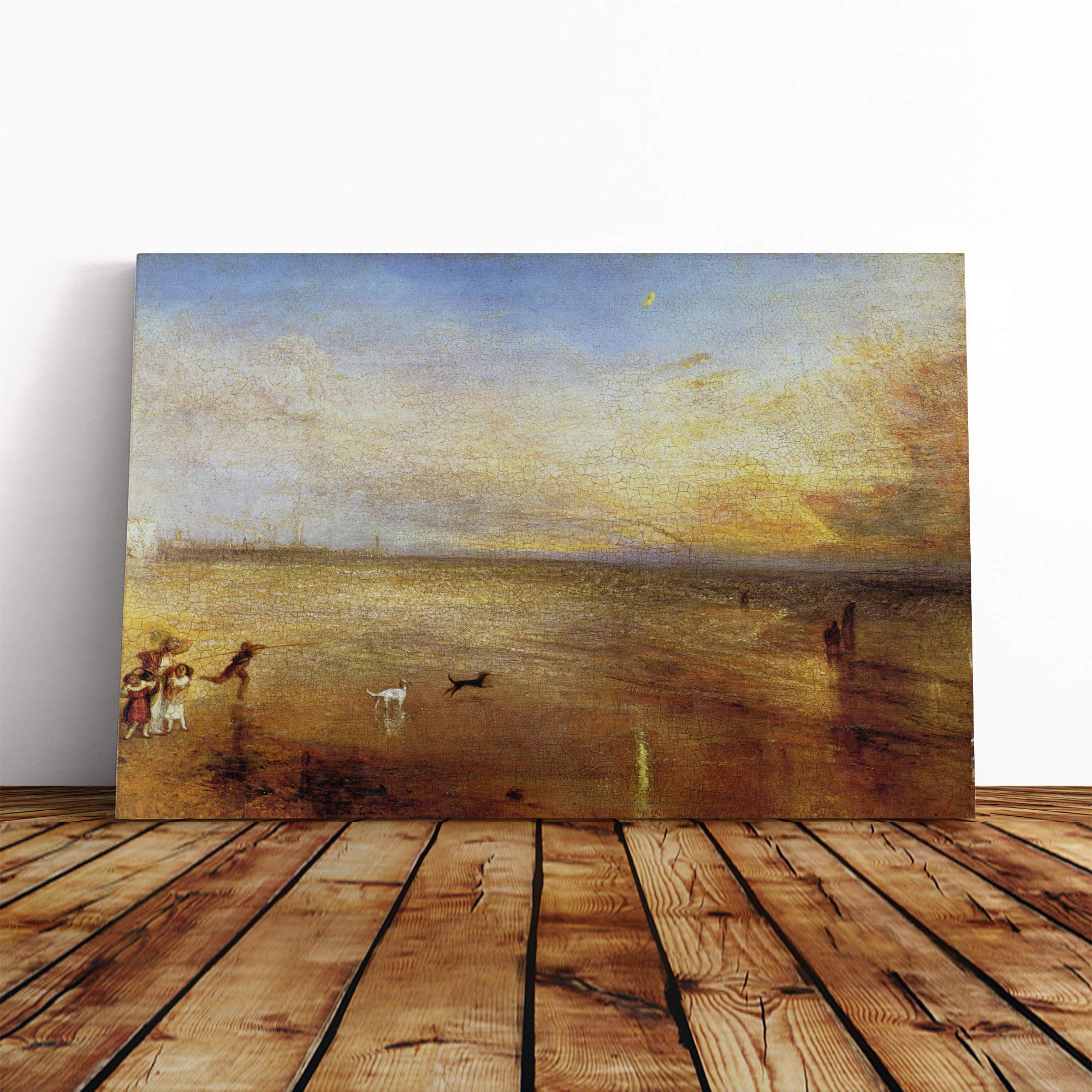 J.M.W (Joseph Mallord William Turner) New Moon Canvas Print | Gallery Wrapped 30mm Frame Wall Art | 30x20 inches | Ready to Hang | Modern Space Picture | Living Room Bedroom Lounge Office