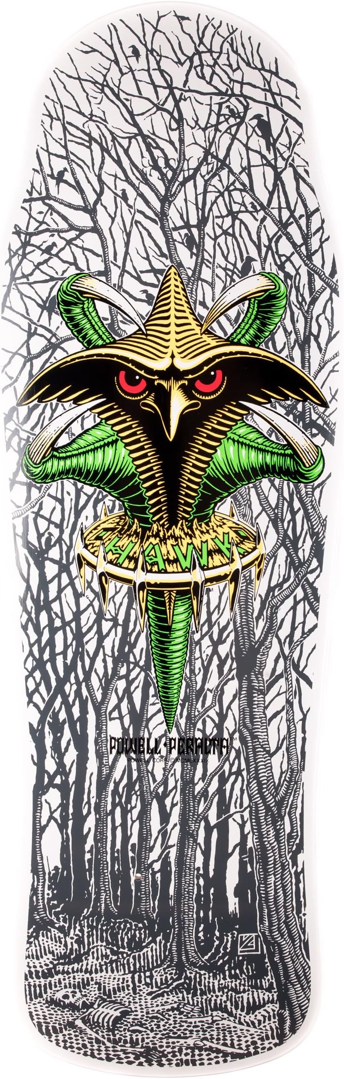 Powell-Peralta Bones Brigade Skateboard Deck Tony Hawk Claw White 10.45" x 31.25