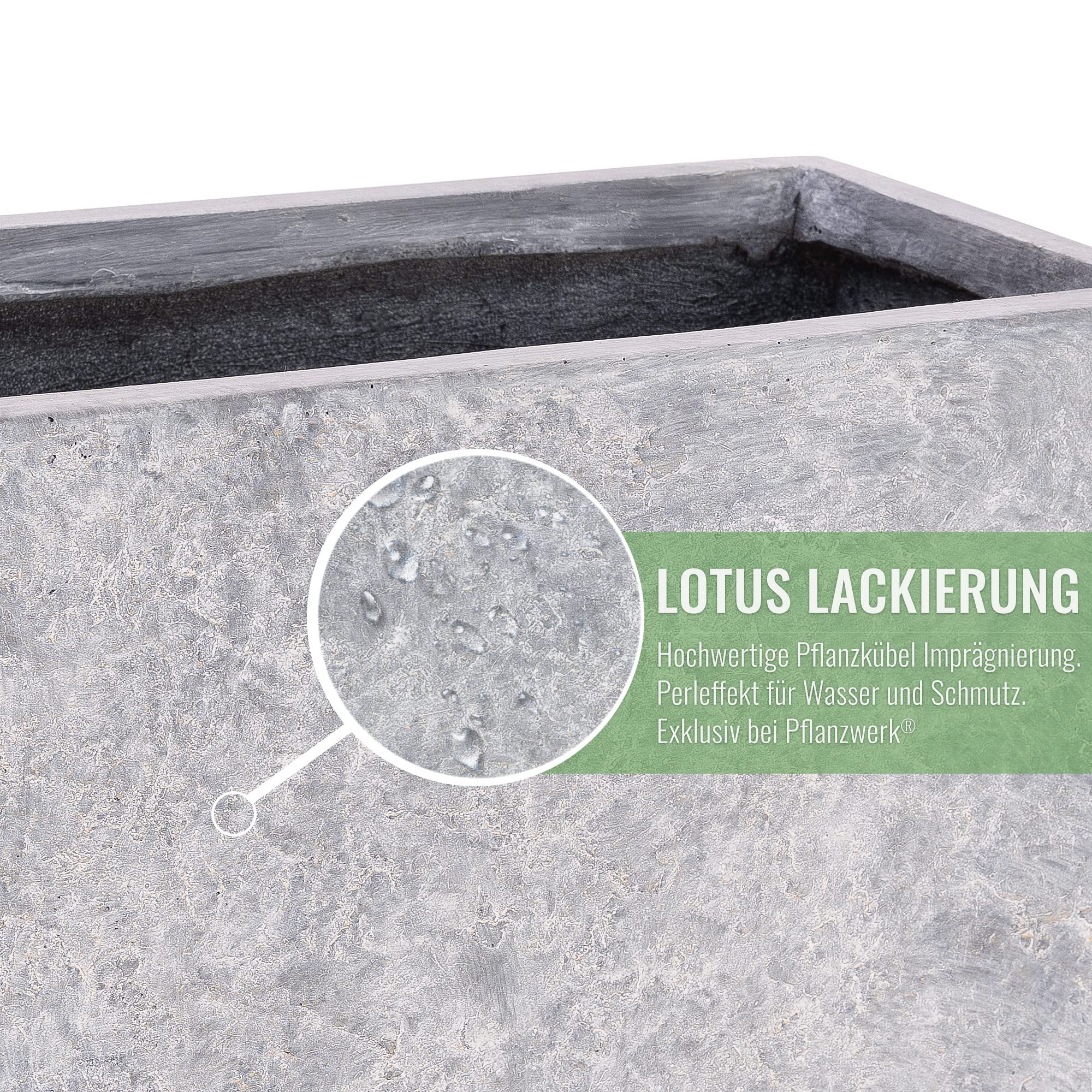 Pflanzwerk® Pflanzkübel Divider Lava Hellgrau 72x60x25cm Blumentopf *Frostbeständige Blumenkübel* *UV-Schutz* *Premium Pflanzenkübel Qualität*