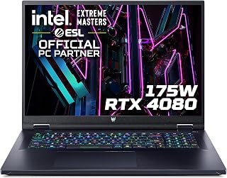 Acer Predator Helios 18 PH18-71 18-inch Gaming Laptop - (Intel Core i9-13900HX, 32 GB RAM, 2 TB SSD, NVIDIA GeForce RTX 4080 12G, 2560 x 1600 250Hz Mini LED Display, Windows 11, Black)