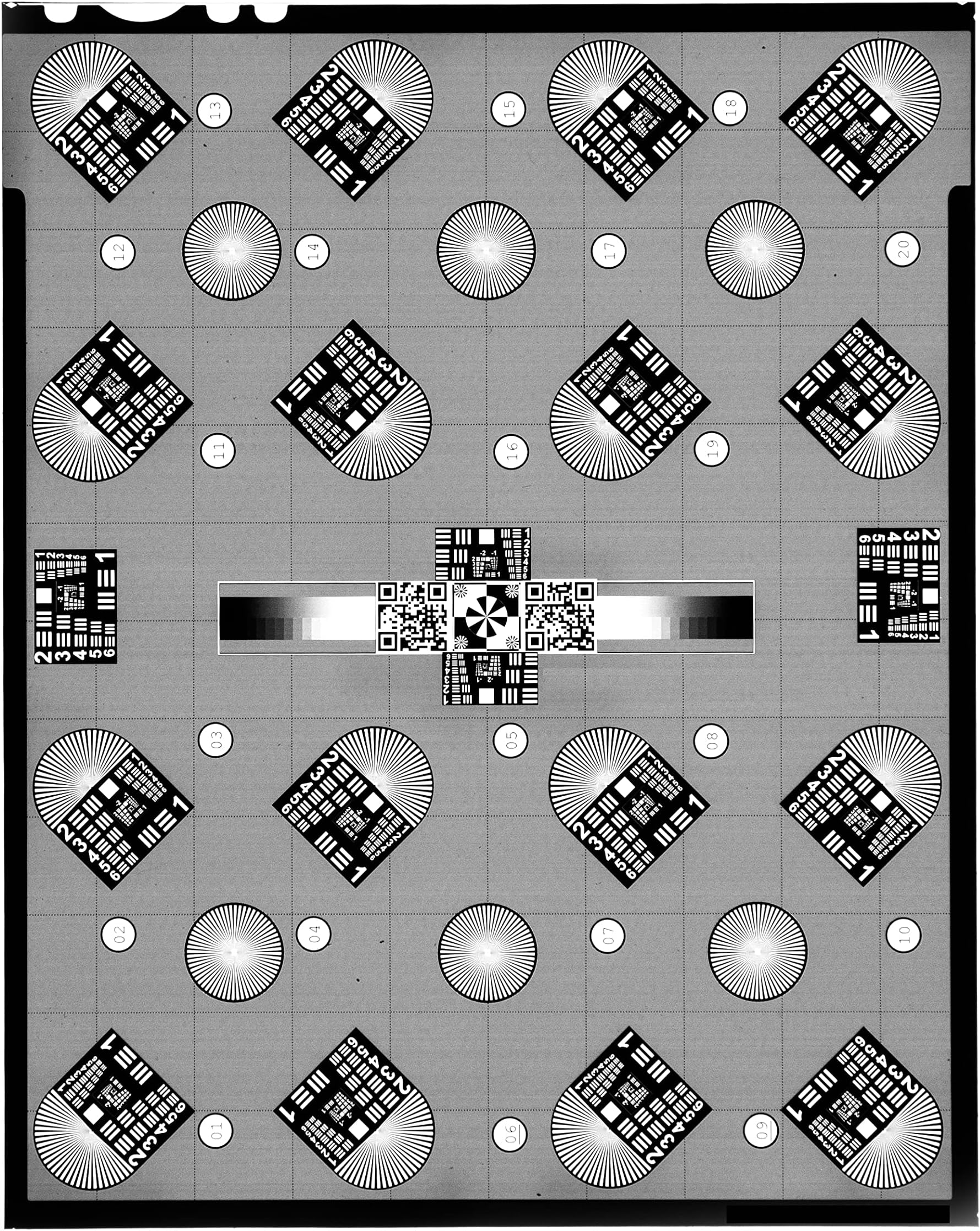 Digitize 4x5 Slides with Focus Checker by Vlads Test Target. Excellent Aid for Focusing DSLR/mirrorless Cameras. Digitize Your Priceless Slides & Negatives w/The Highest Sharpness. 4x5 Sheet.