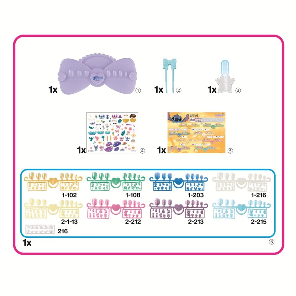 Aquabeads Nail Studio - Le kit de manucure Stitch - Kit de Loisir créatif et activité Manuelle pour Enfants de 4 Ans et + - Jouet de manucure Enfants - 35121
