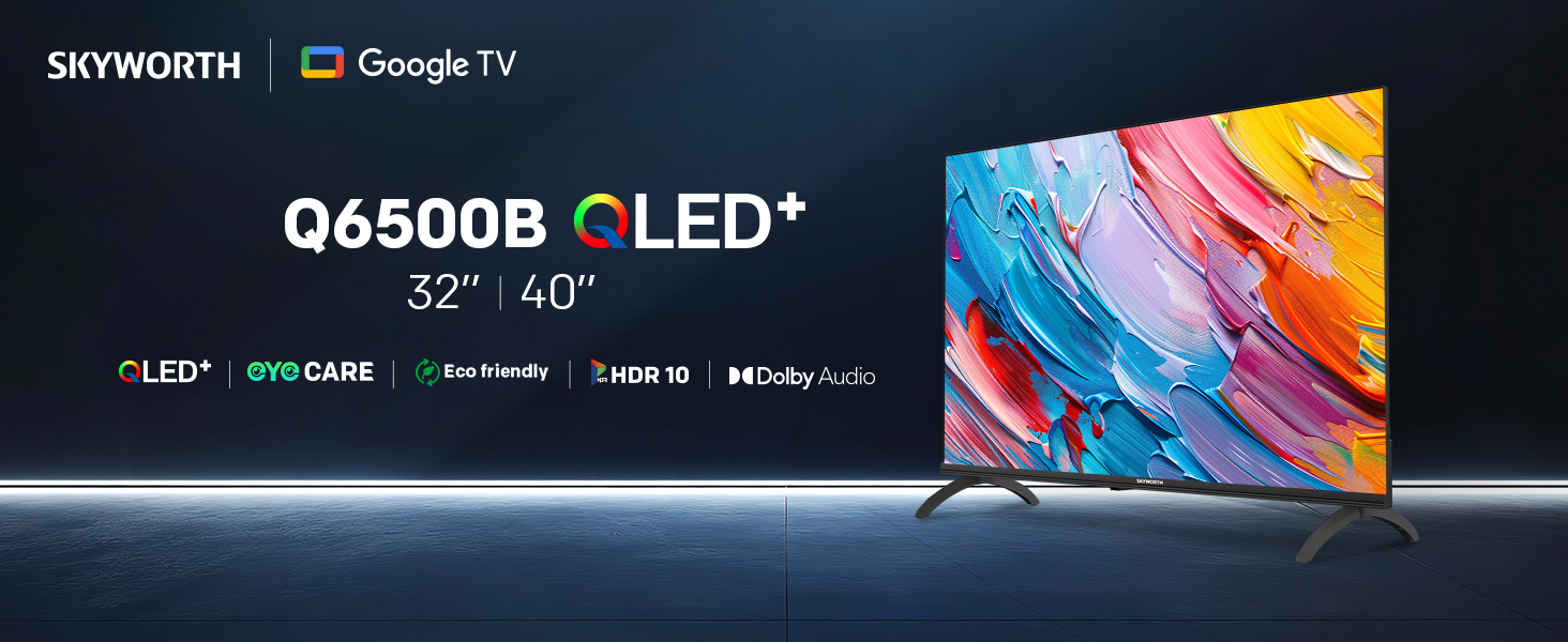 SKYWORTH スマートテレビ　32 SKYWORTH 32 Inch QLED Smart TV, HD TV Compatible with Google