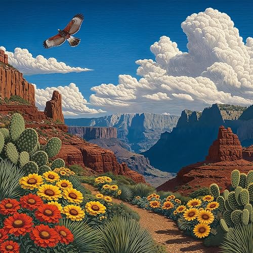 1000 Piece Jigsaw Puzzle for Adults, Arizona Landmark Desert Canyon