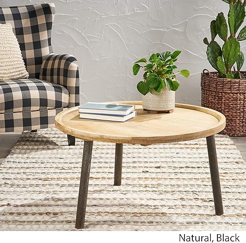 Miniatura 3 de Great Deal Furniture Mesa de centro, natural, negra