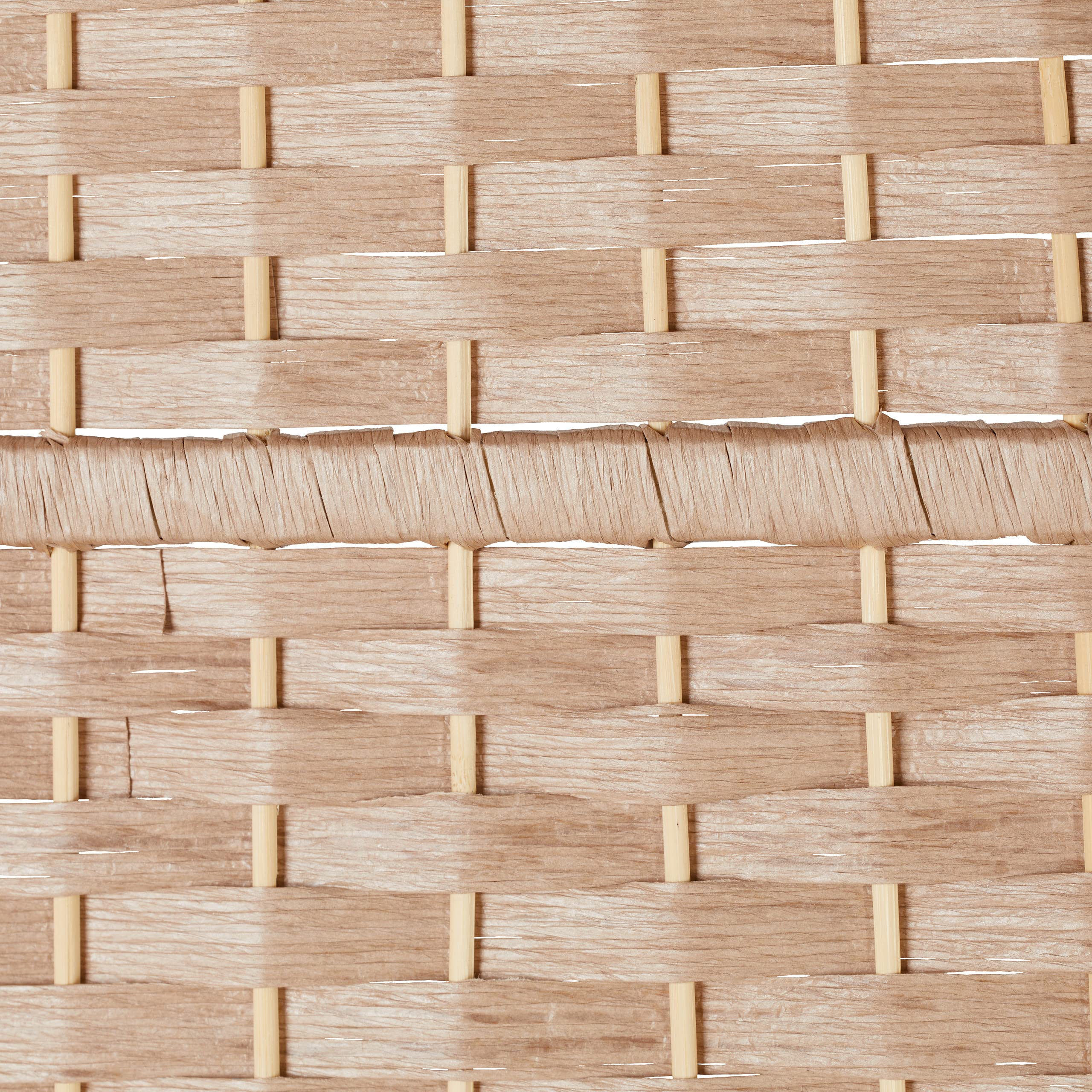 Relaxdays Paravento a 4 Pannelli, Separè Pieghevole, 170x160 cm, Mix Materiali, Divisorio per Ambienti Interni, Naturale