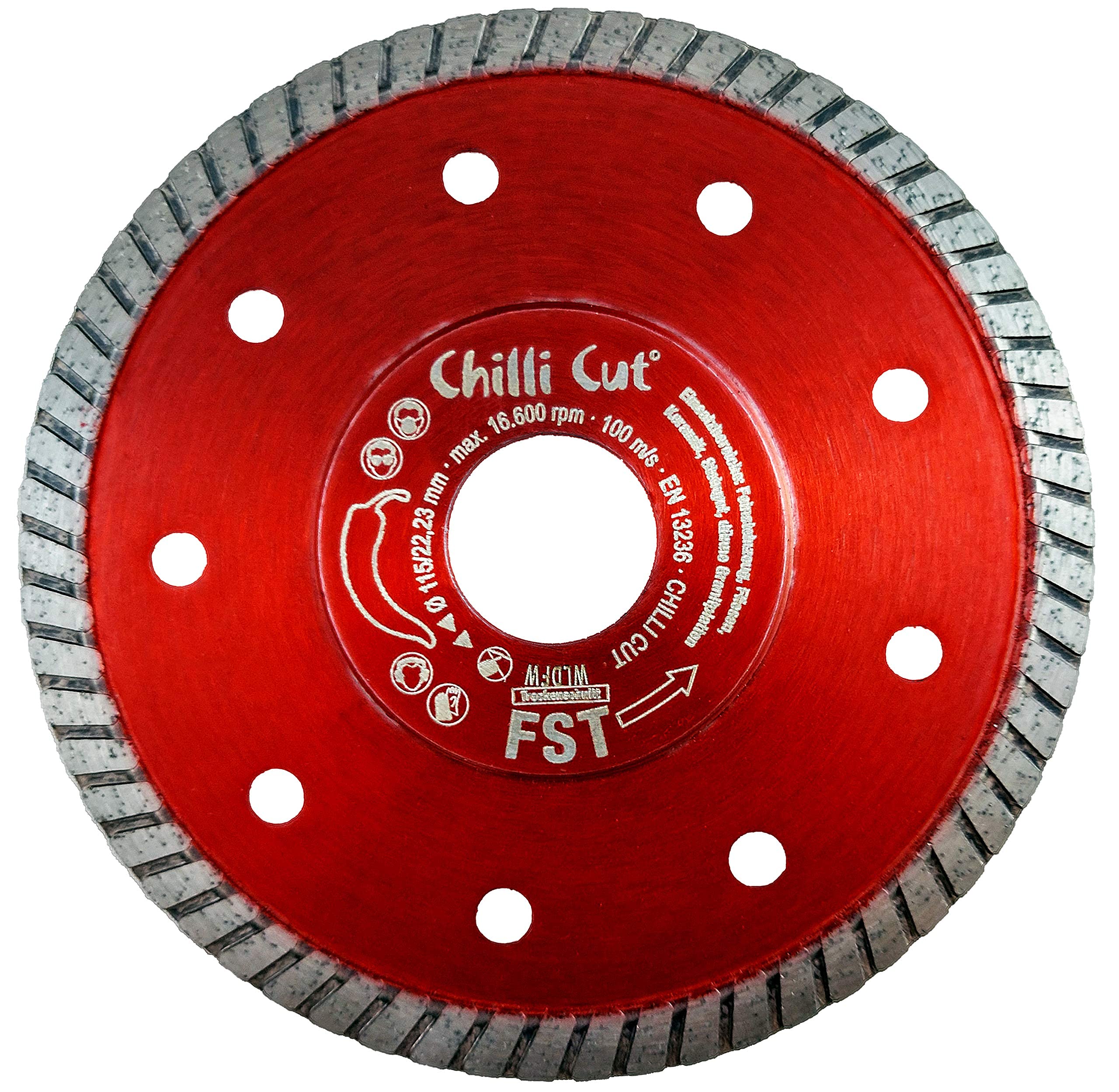 Juego de brocas de diamante de 20 – 68 mm, M14, en maletín, con disco de diapositivas FST de 115 mm