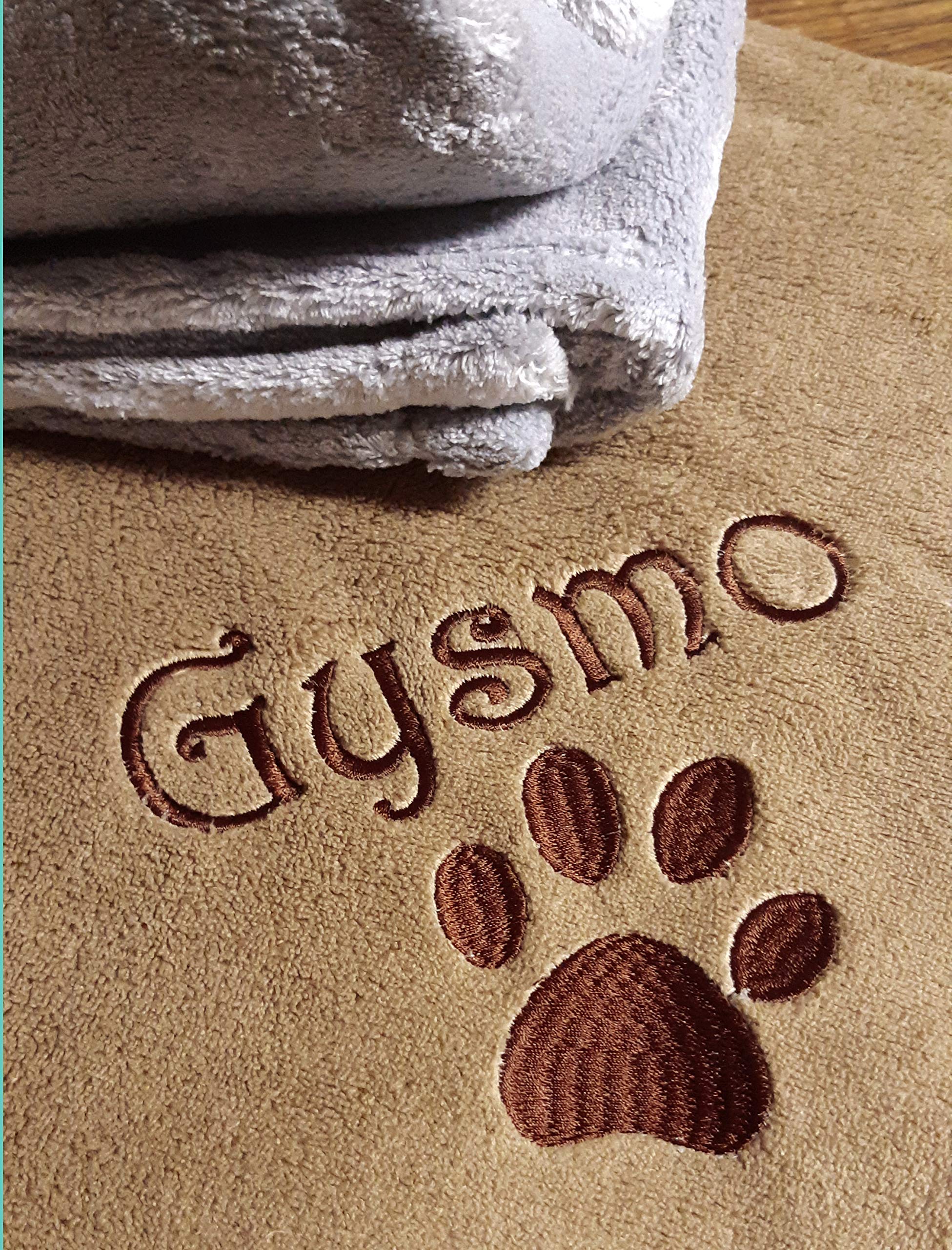 Couverture personnalisée pour Chien avec Son nom, 3 Dimensions, Motifs au Choix, Plaid, Protection canapé Fauteuil, Confortable, Polaire