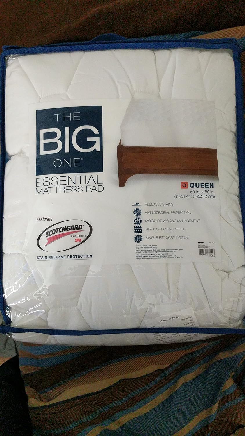 The Big One Essential Mattress Pad Queen Home & Kitchen