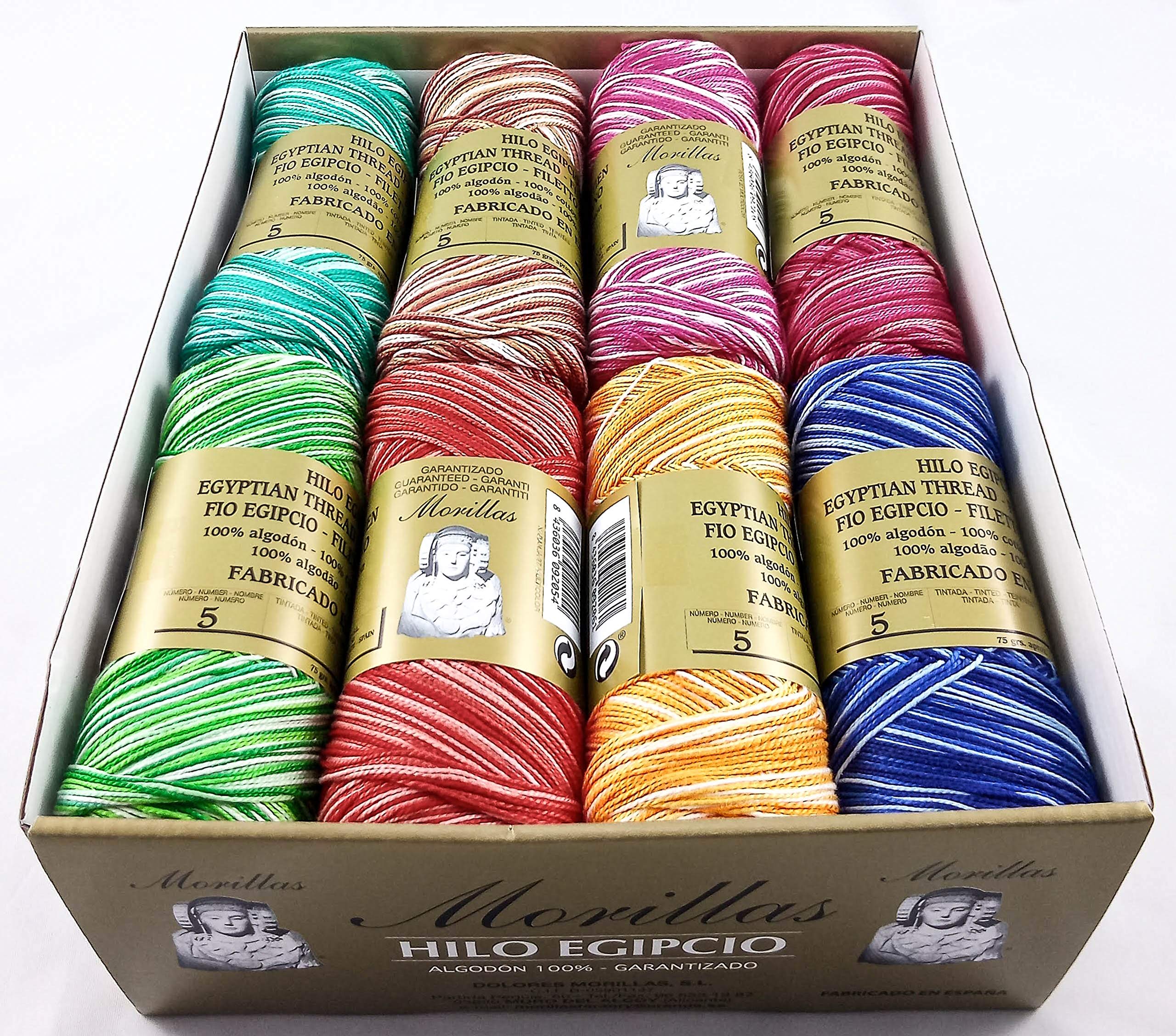 ▷ Confezione da 16 Zepelines Ne 5/2 assortiti, 100% cotone egiziano mercerizzato per lavori a maglia o all'uncinetto con una finitura elegante.