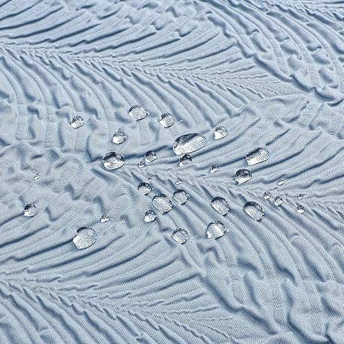 Miniatura 5 de Gibelle Cortina de ducha para baño, cortina de ducha de tela texturizada en relieve 3D, moderna cortina de ducha de tela suave con ganchos, 72 x 72