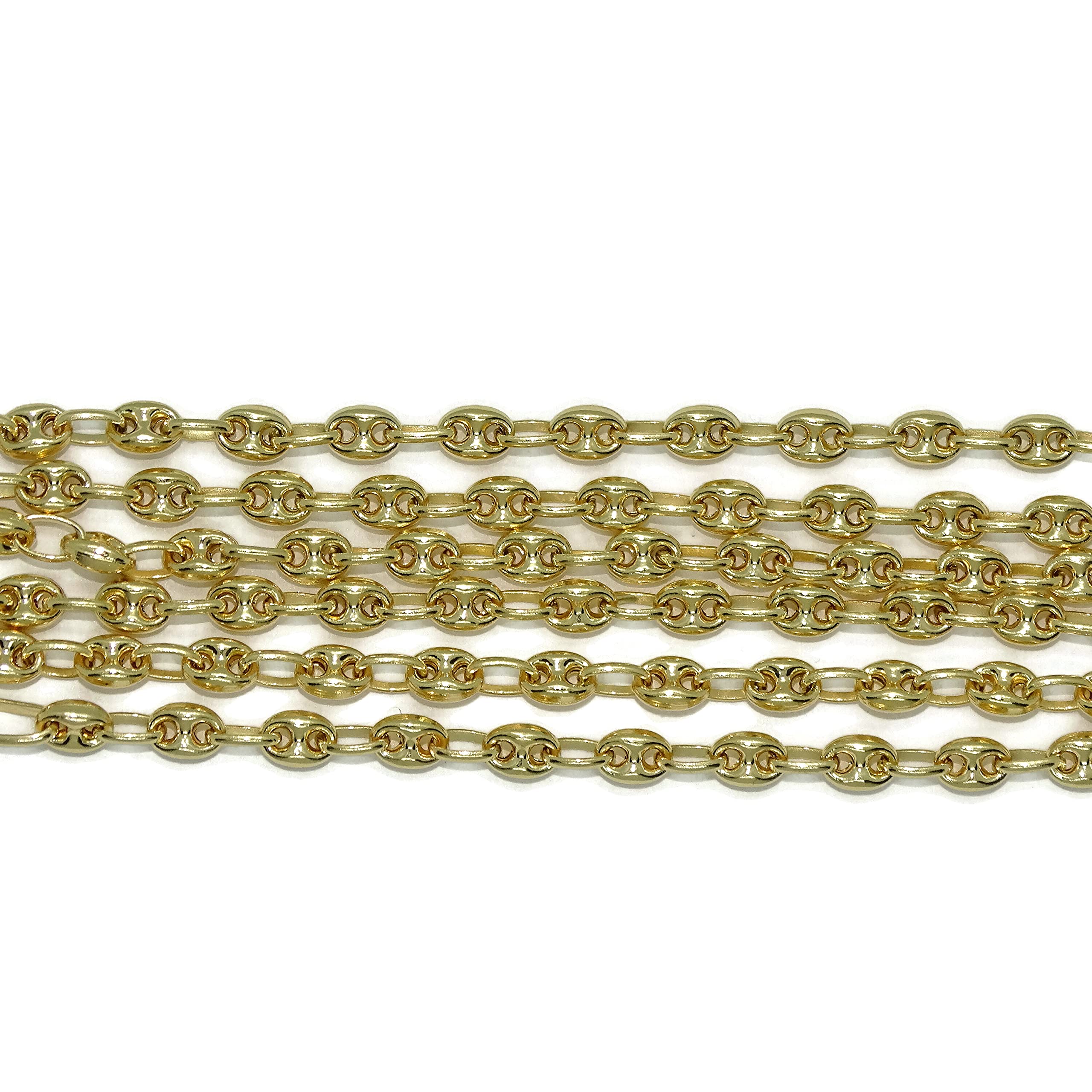 18-karatowe żółte złoto naszyjnik łańcuszek dla mężczyzn lub kobiet o wymiarach 5 x 4 mm i 60 cm. Zapięcie na karabińczyk zapewnia absolutne bezpieczeństwo. Waga: 12,95 g 18k złoto