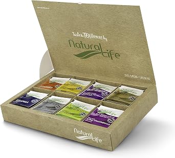 Natural Life 100% Herbal Tea Gift Set,120 Tea Bags Herbal Infusions Tea Selection 8 Wild Herb Flavours, Taster Gift Pack Collection