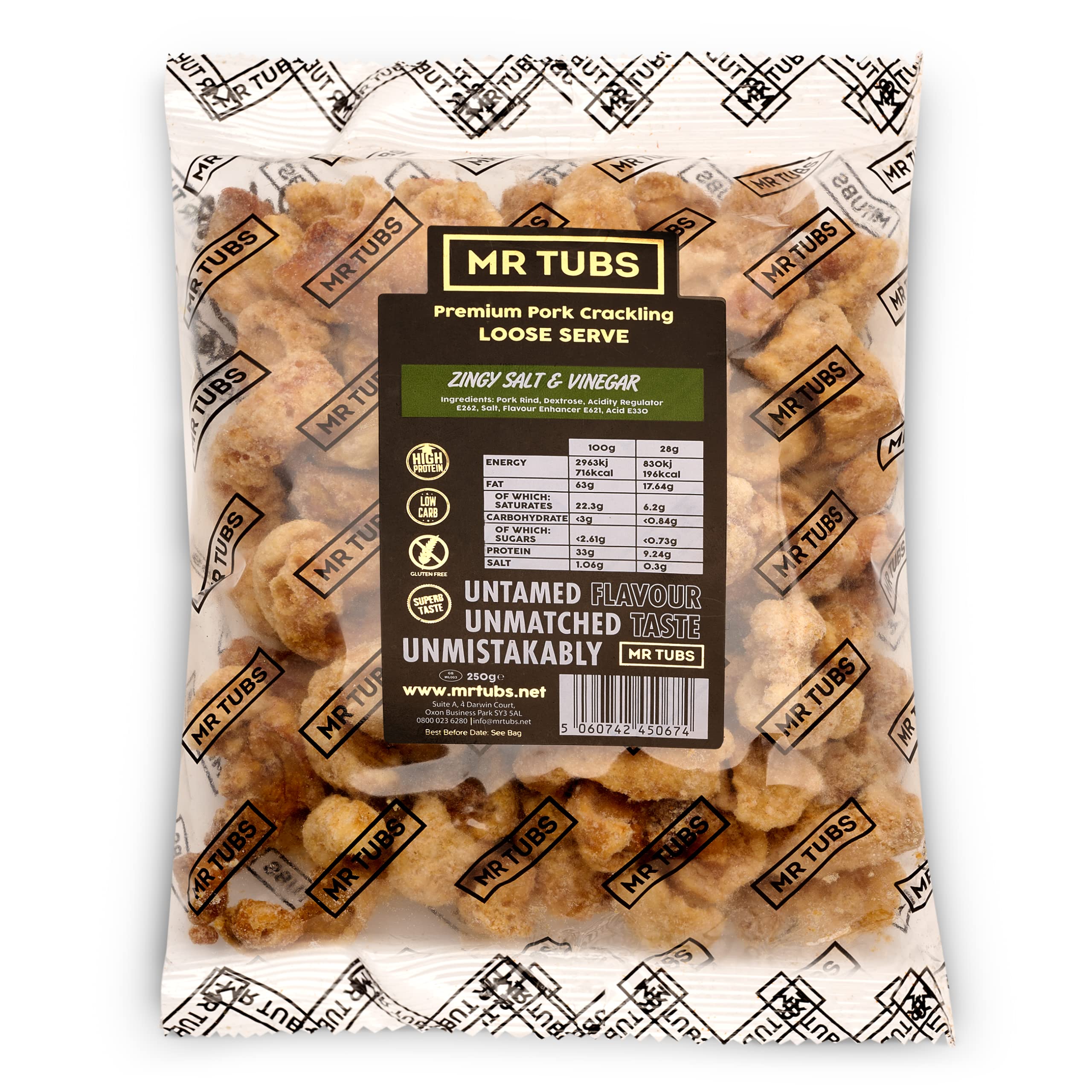 Buy Mr Tubs Pork Crackling 250g Bulk Bag Gourmet Crackling, not