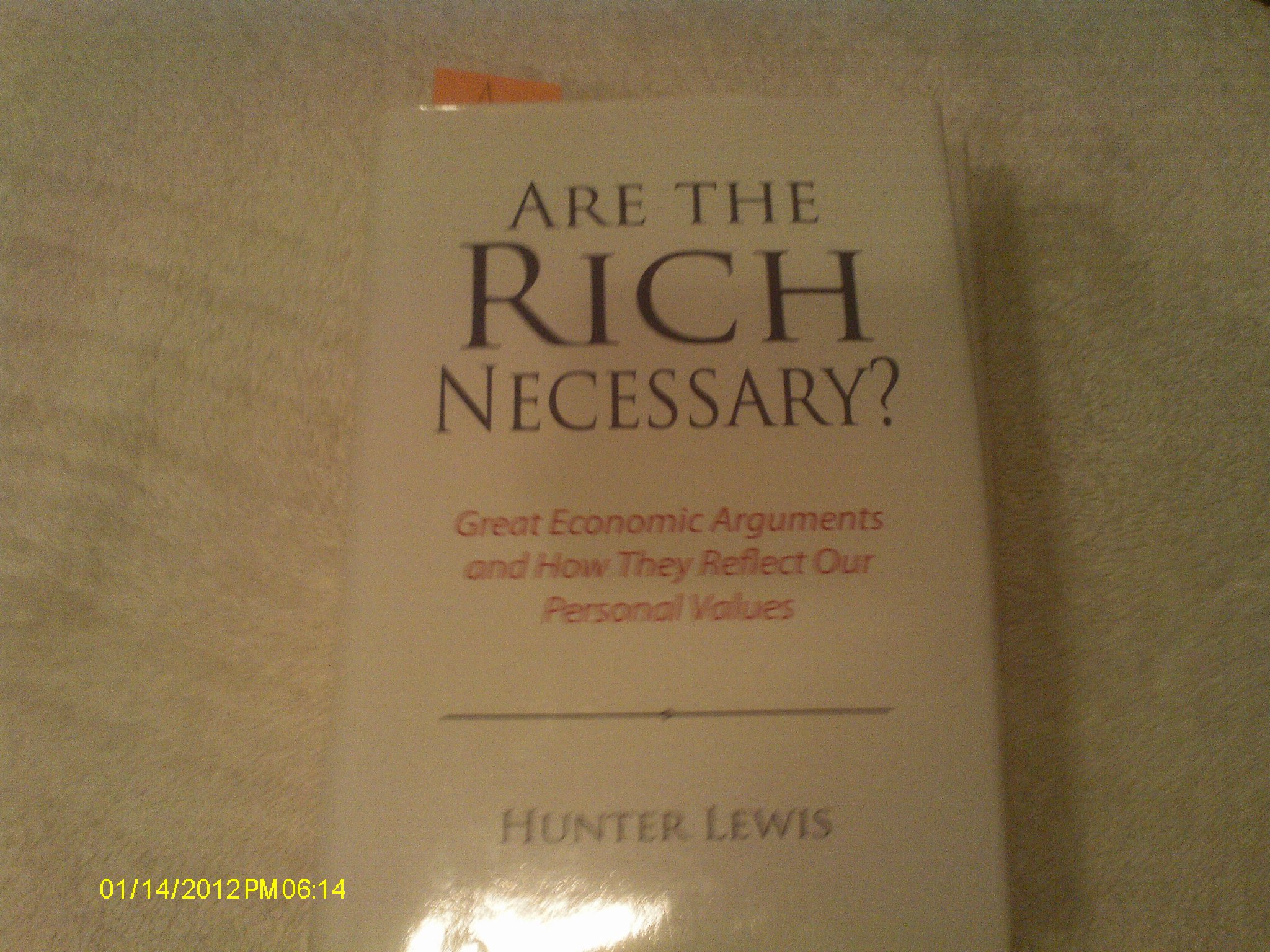 Are the Rich Necessary?: Great Economic Arguments and How They Reflect Our Personal Values Lewis, Hunter