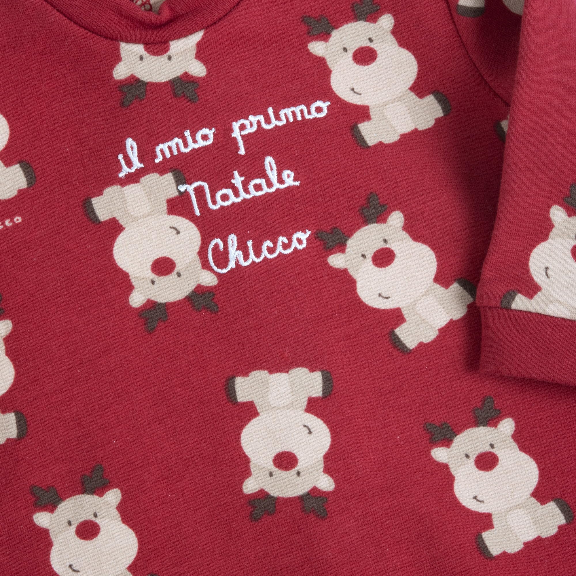 Chicco, Tutina Natale Neonato e Neonata, con Pratica Chiusura sulla Schiena, in Morbido Tessuto, Abbigliamento Neonato/Neonata 0-24 Mesi, Idea Regalo Nascita, Designed in Italy