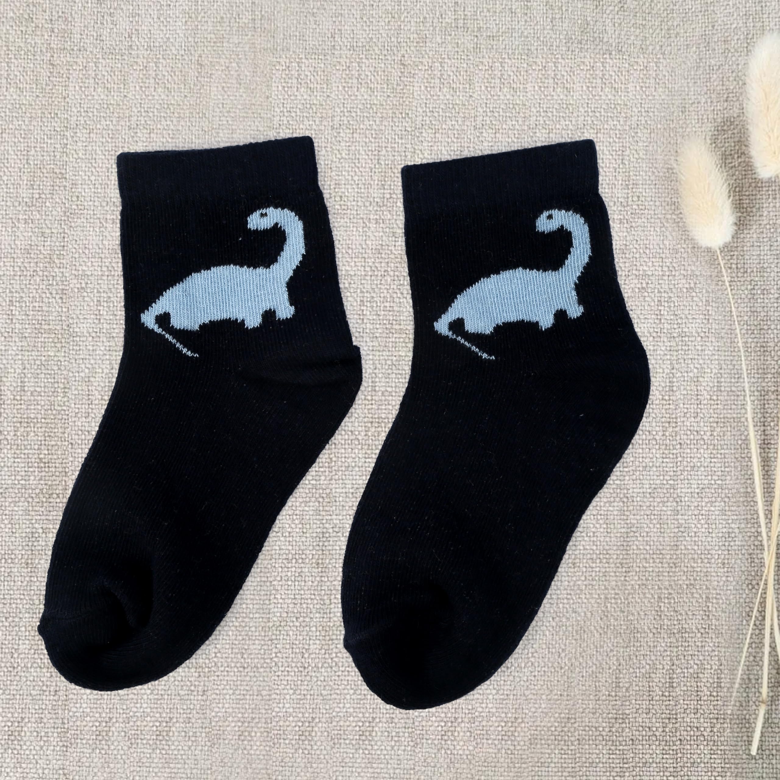 LEALDEALZ Kid's Socks for Boys and Girls - Made with Soft & Breathable Cotton with Antibacterial Wash, Pack Of 5, Animal Printed - For 6 Months To 12 Months Old, Suitable for all day long use 2