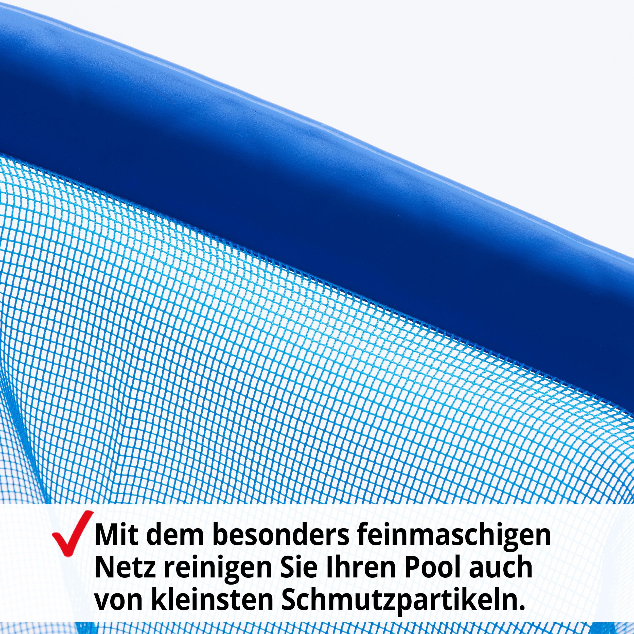 Hecht Kescher Pool, wahlweise mit Teleskopstange – extra großes Netz, feinmaschig – Poolreinigung – Wasserpflege – Für Schwimmbad, Pool, Planschbecken, Whirlpool, Teich (Modell 3 + Teleskopstange)