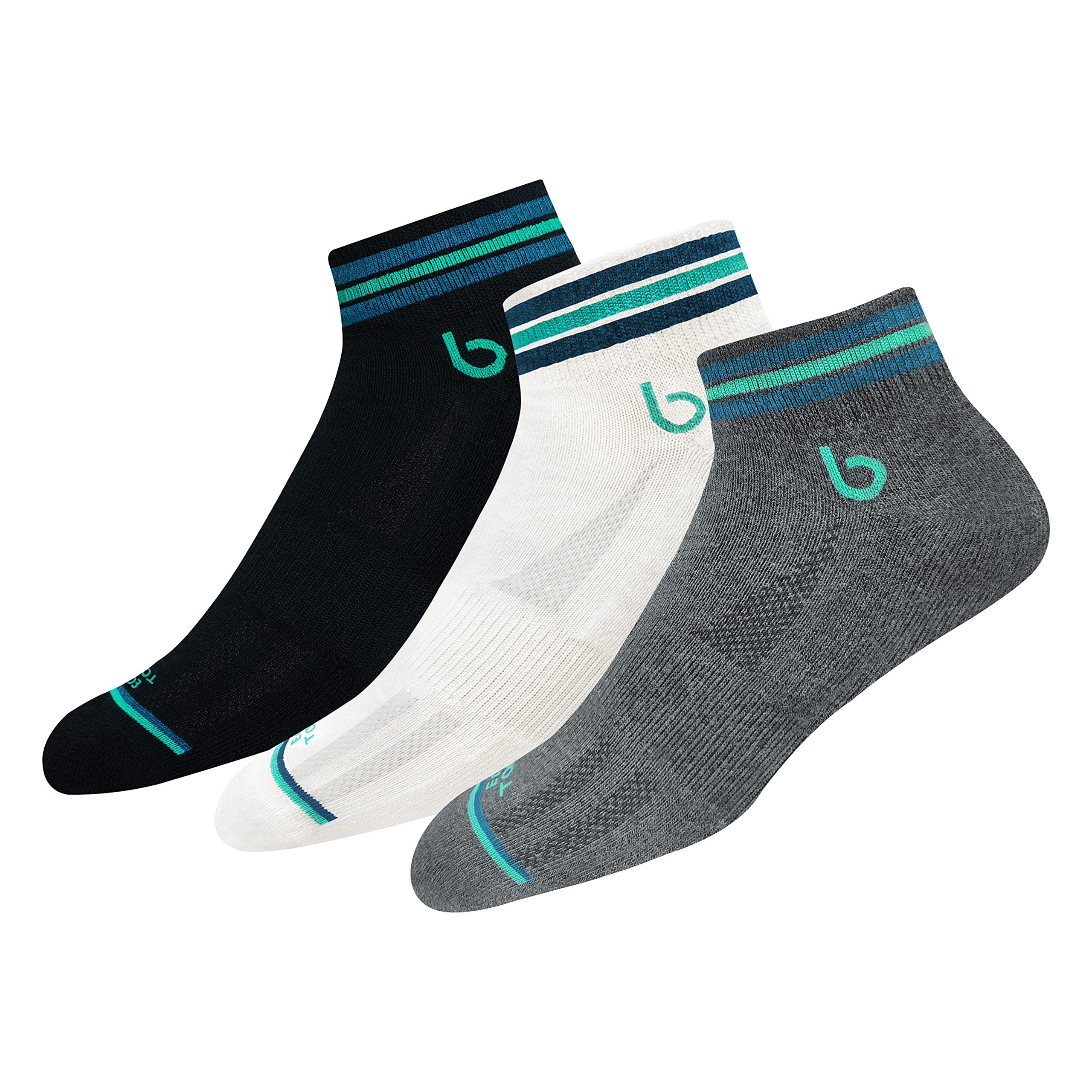 bambos Bamboo Ankle Socks for Men for All Day Comfort, Multicolor, Pack of 3, Free Size-picture-0