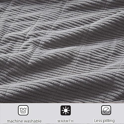 Miniatura 3 de Beautyrest Manta eléctrica de lujo de microforro polar ultra suave con textura acanalada, cubierta acogedora y cómoda para clima frío, calentamiento