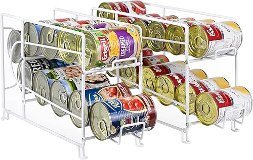 Miniatura 3 de SUFAUY - Organizador apilable para latas de refrescos y bebidas, paquete de 2 unidades para despensa o refrigerador, color blanco