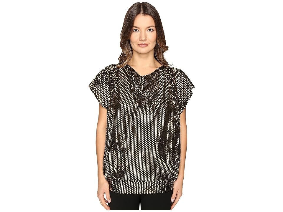 

Vivienne Westwood Snail Top (Black Laminated) Women's Clothing, Olive
