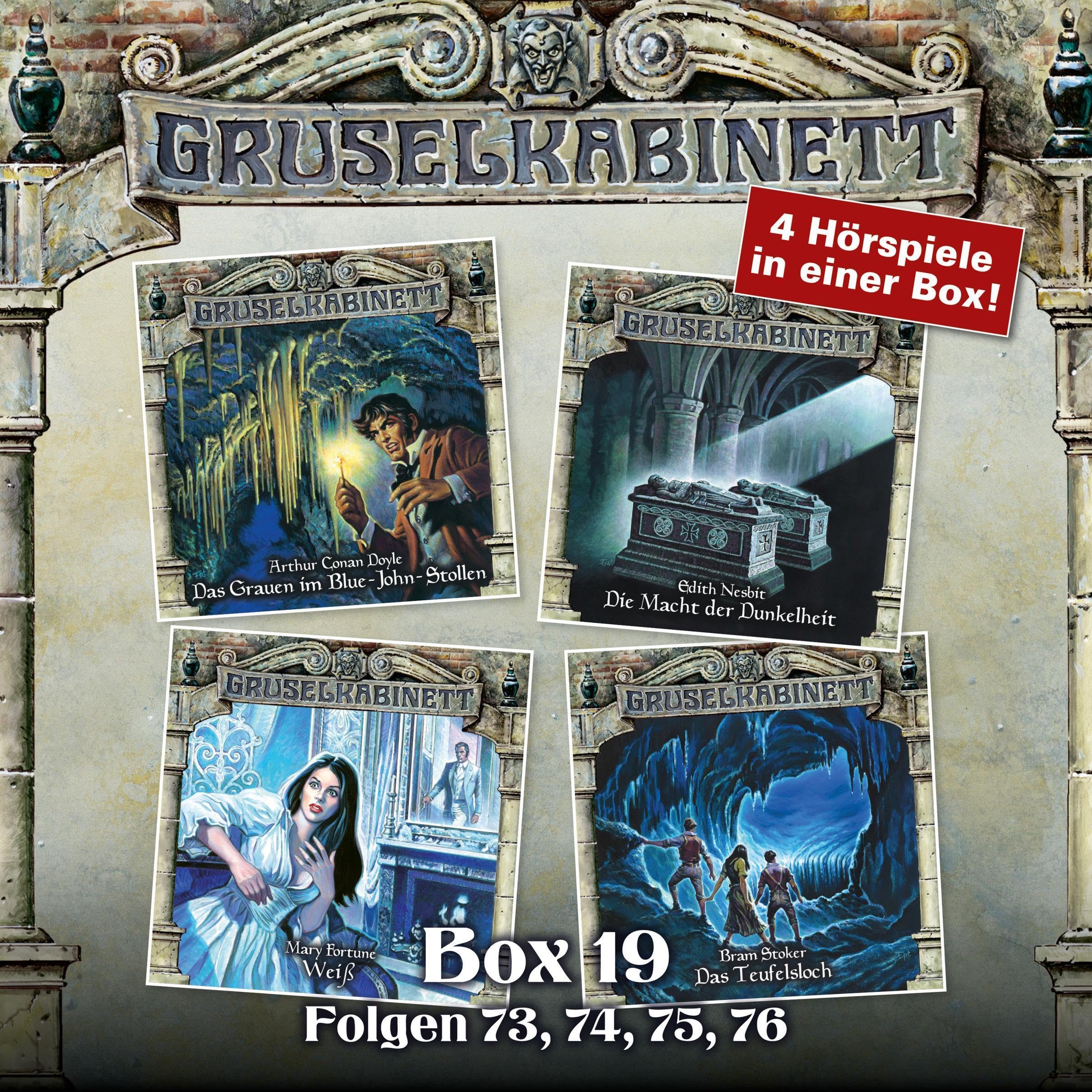 Cover art for Gruselkabinett Box 19 - Folgen 73, 74, 75, 76