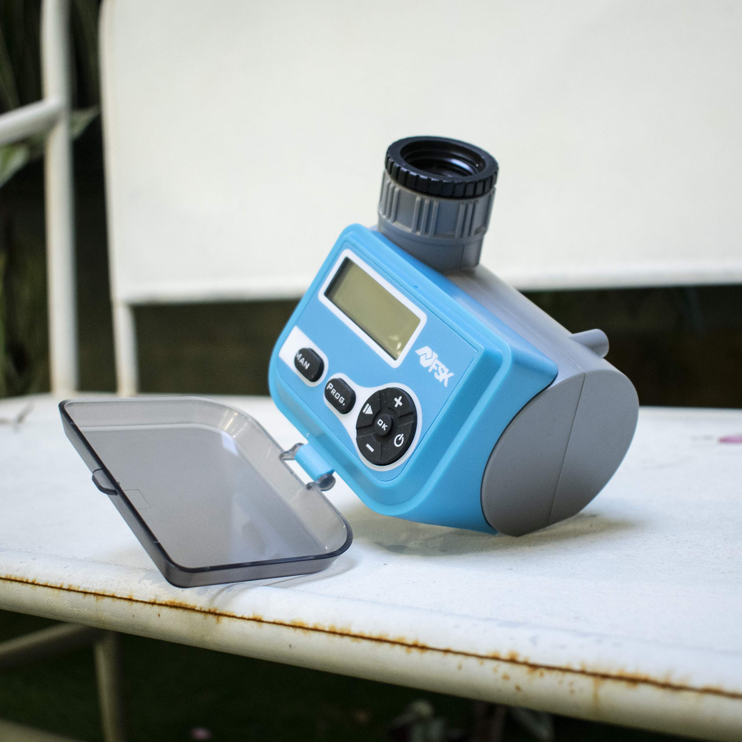 Ferrestock FSKPRO001 Programador digital especial para nebulizador con pantalla LCD para automatizar los ciclos de encendido y apagado