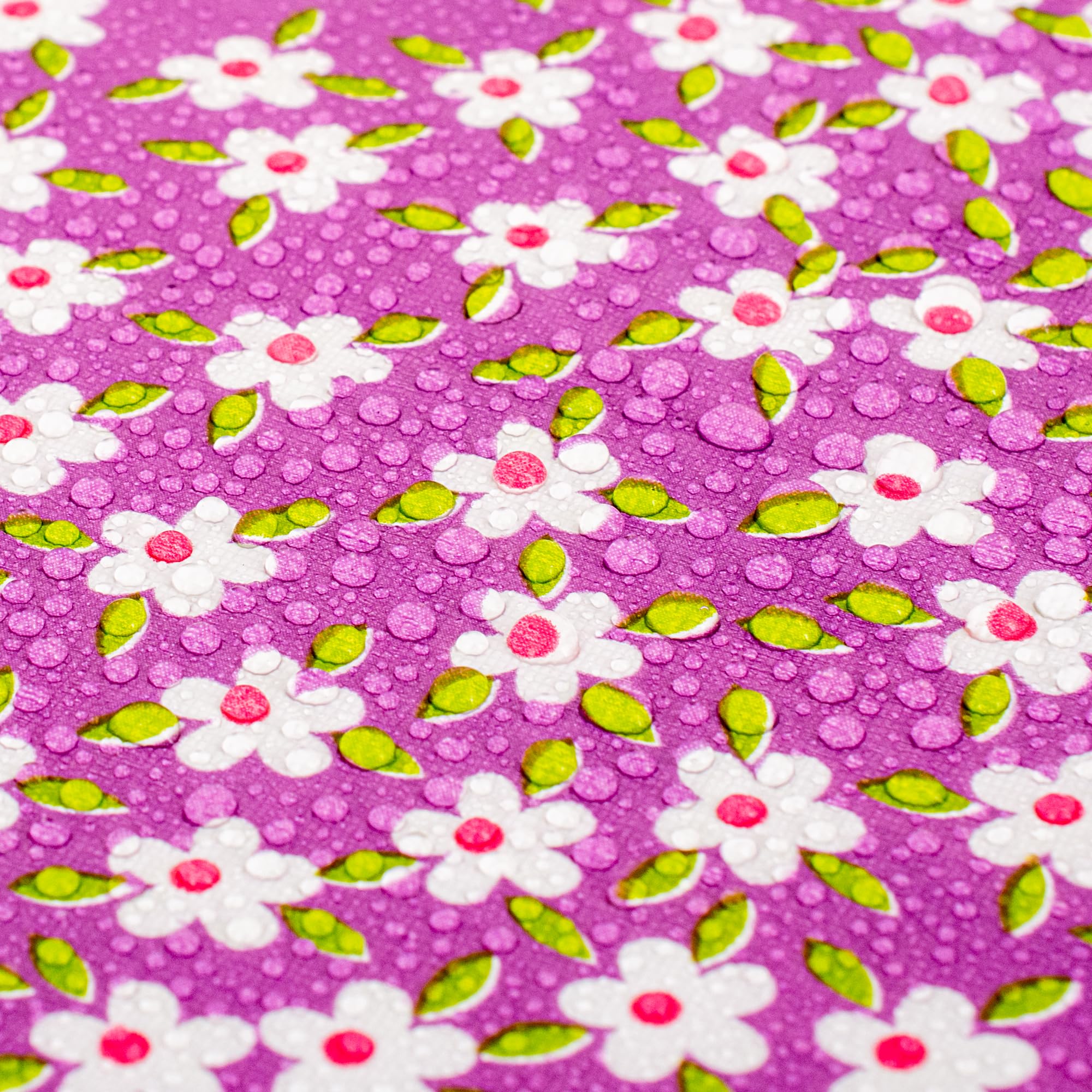 Agroha 100% Water Proof Flower Design Printed Wardrobe Kitchen Drawer Shelf Mat | Cabinet Shelf Mat | Flower Design with PVC Material (Purple, 5 Mtr) 1