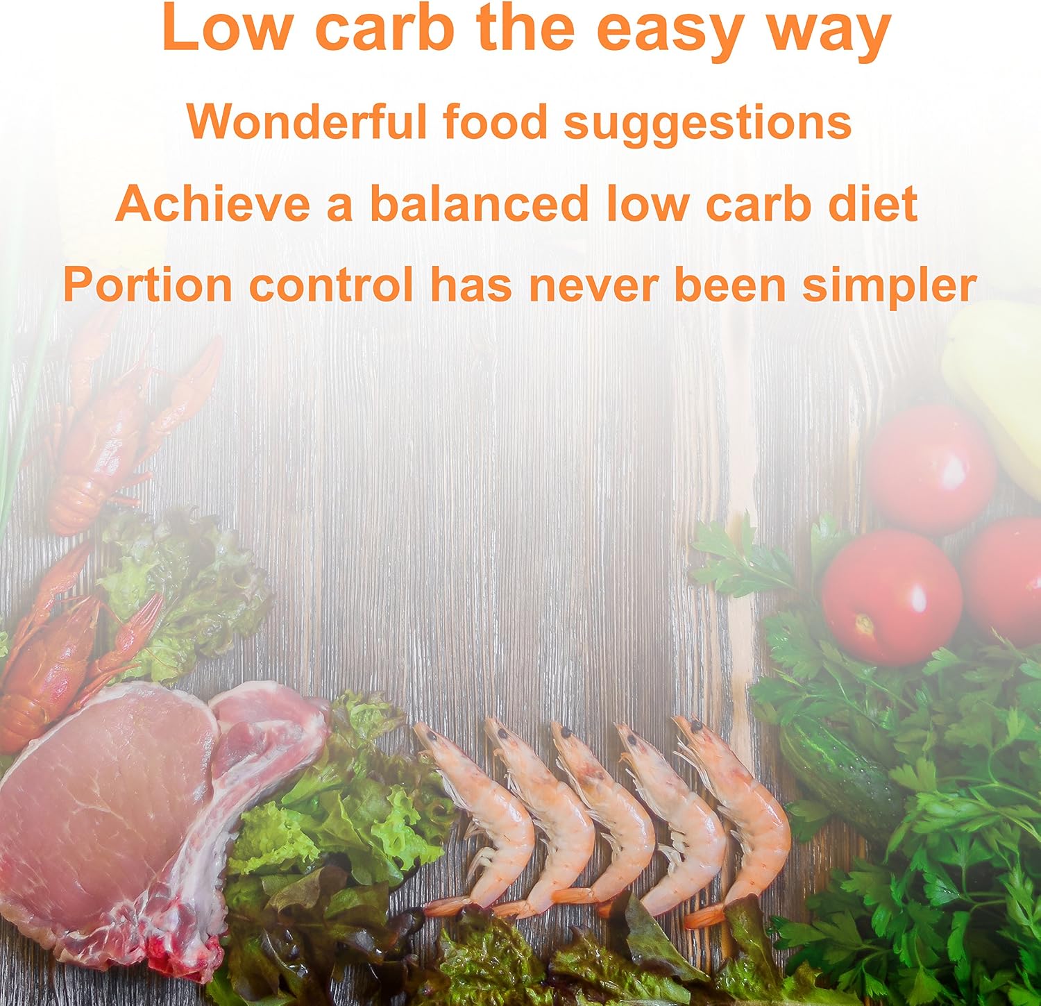 Low Carb Healthy Eating Plate | Beautifully Designed Easy Sections to Follow a Low Carbohydrate/High Protein Diet | 10 inch Meal Plate for Food Ideas & Portion Control for Sustainable Weight Loss