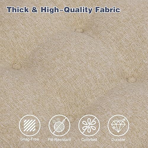 Miniatura 5 de baibu Juego de 4 cojines para sillas de comedor, cojines de espuma viscoelástica con diseño de patente de doble capa, almohadillas de asiento