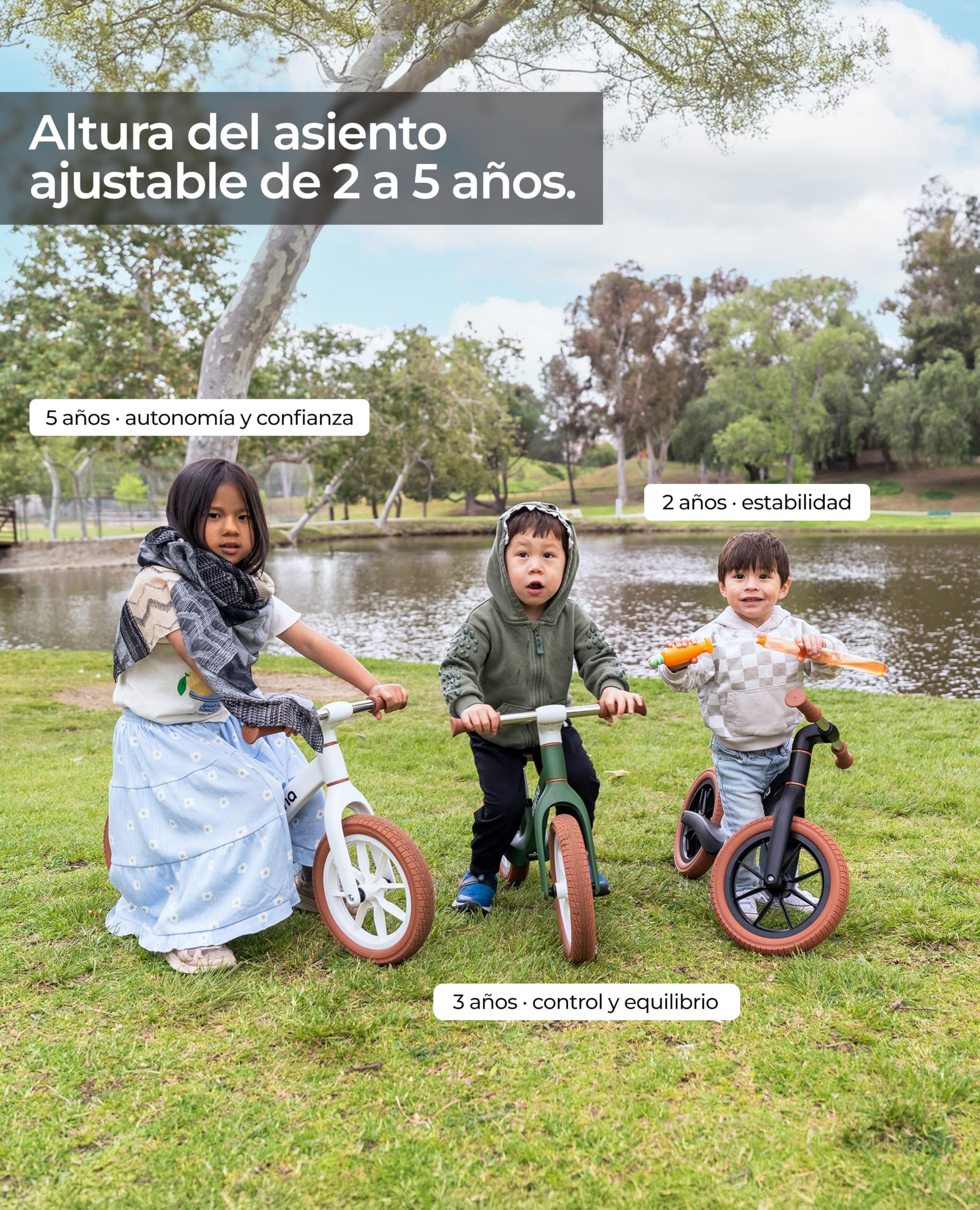 Mima Zoom Lite Bicicleta Sin Pedales para Niños 2, 3, 4 y 5 años | Bicicleta de Equilibrio Ultraligera | Asiento Ajustable | Ruedas Antipinchazo