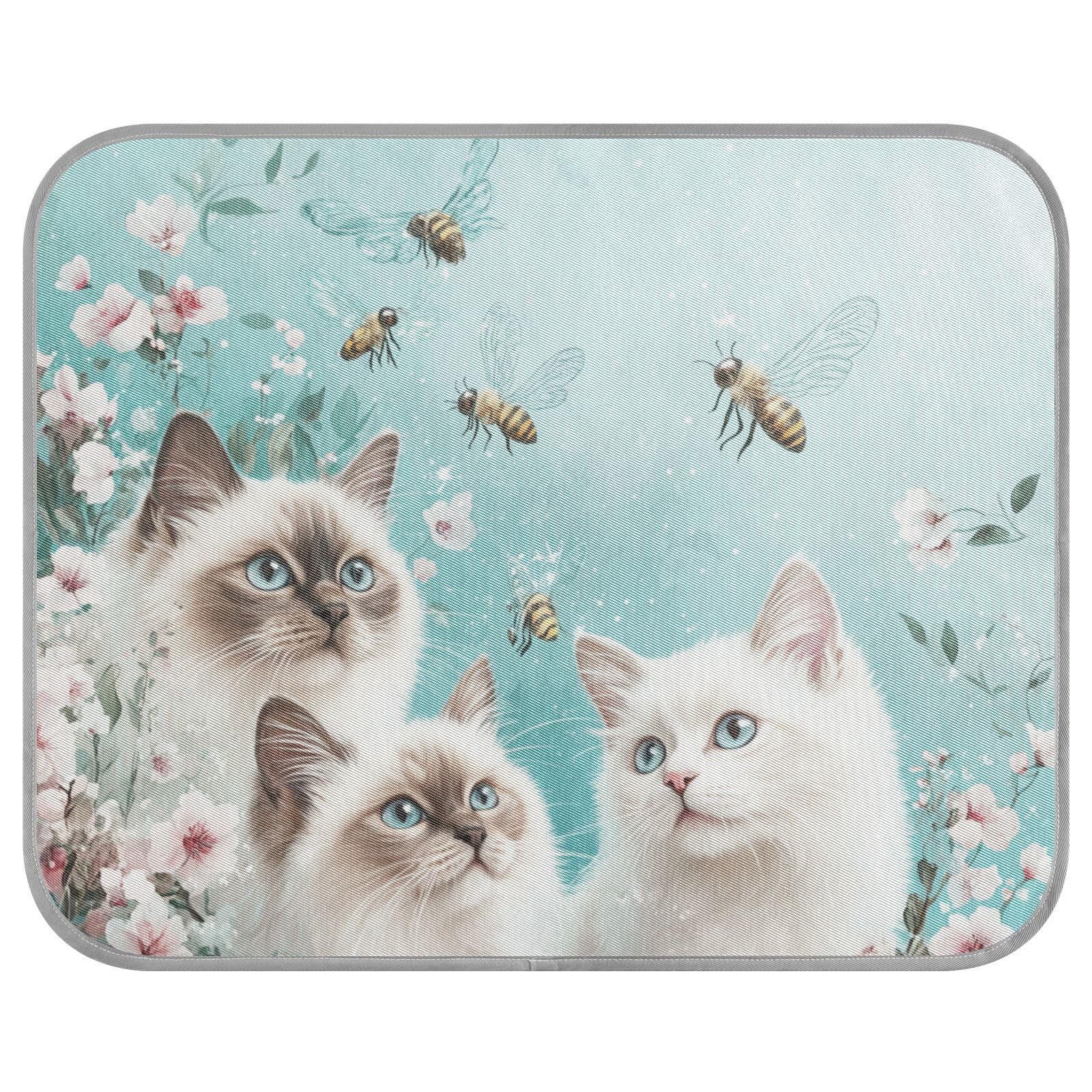 siphylline Robust Ragdoll Cats Turquoise Summer Cooling pad for Dogs Self Cooling Bed for Outdoor Cats for Hamster Outside Unique Mantas frías para Perros S