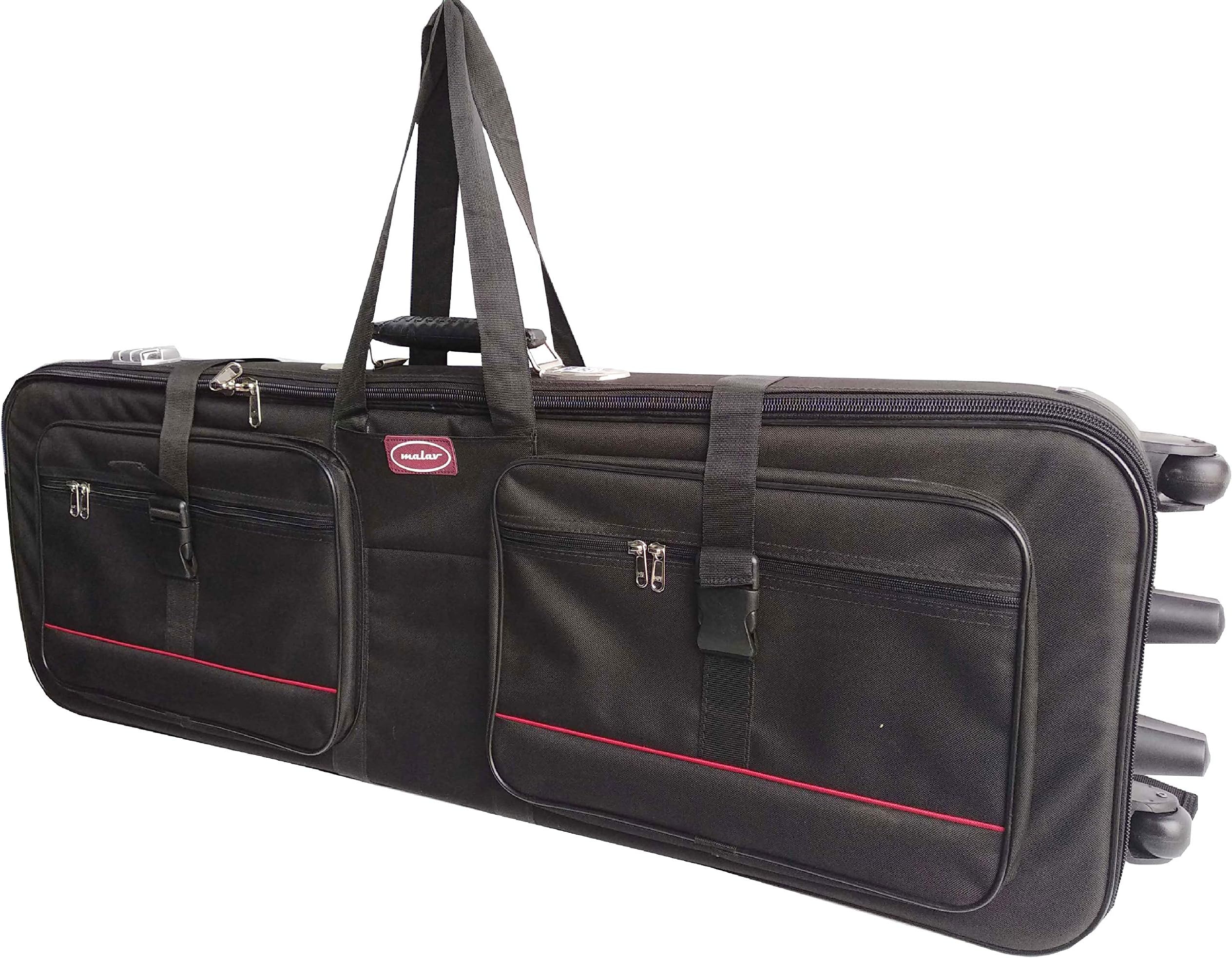 MALAV Roland XPS-30, Juno-G, DI, GI, DS-61, FA-06, VR-09, VR-09-B, KORG M50 Synthesizer Case Bag of Steel Frame with Wheels & Lock (Black)