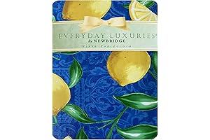 Mediterranean Zest Vinyl Flannel Backed Square Tablecloth