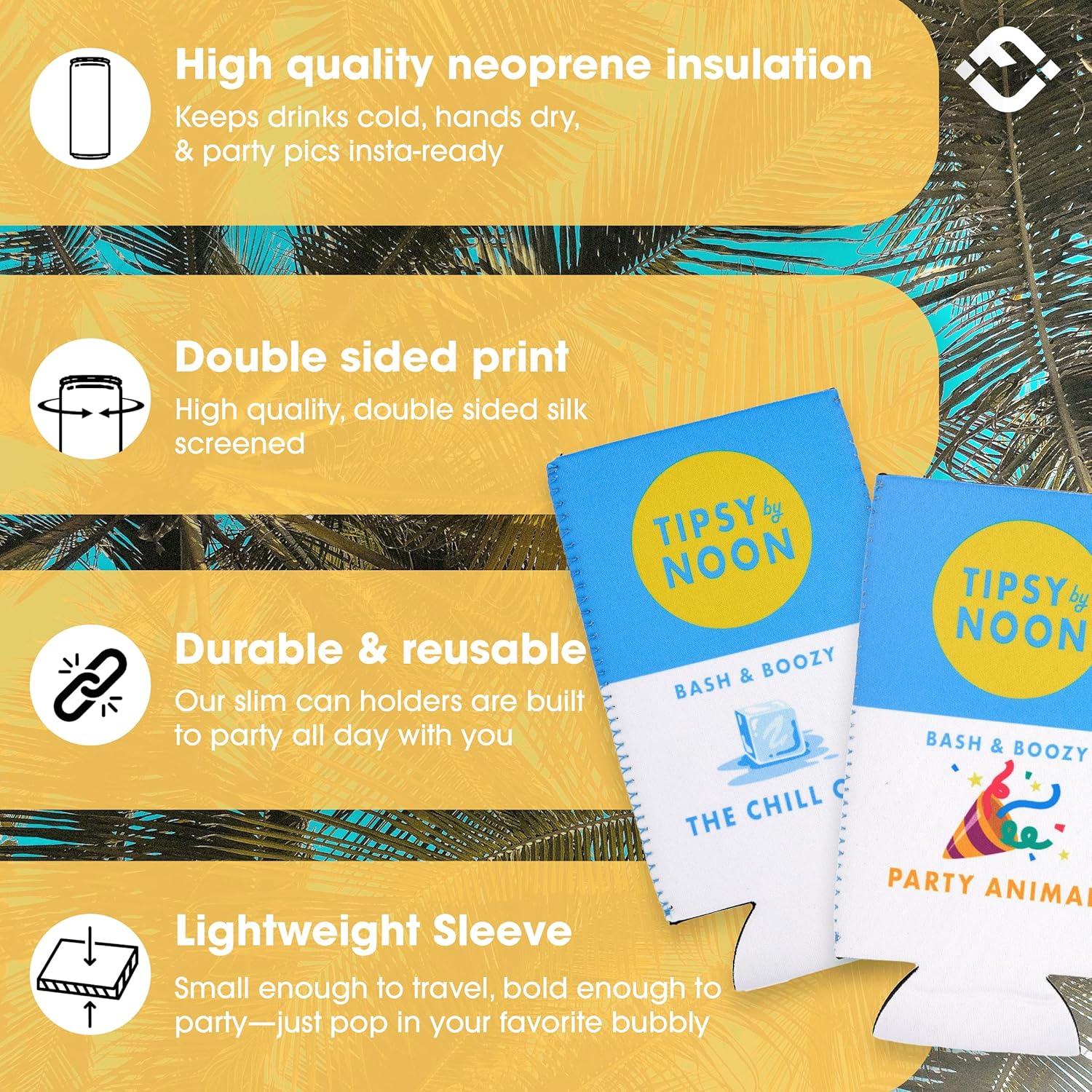 Funky Junque Bachelorette Slim Can Cooler Set | Funny Party Can Sleeves for Beach Bachelorette Party Favors, Bride & Bridesmaid Gifts - 12 oz Neoprene - Bachelorette Pack #3