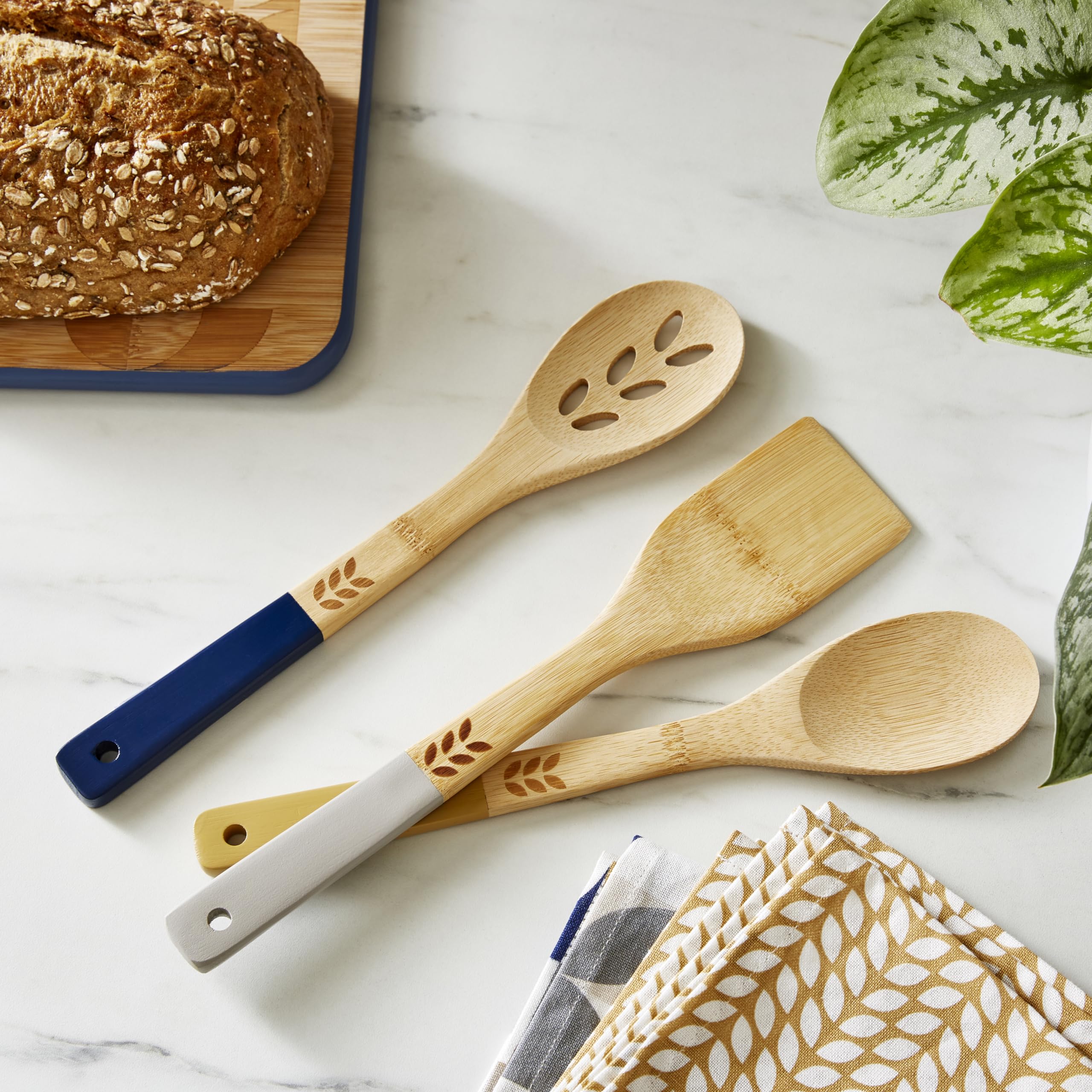 Amazon.de: Cooksmart 3er-Set Holz-Kochlffel aus Bambus, Bauhaus Geo
