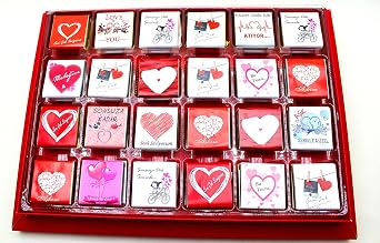 Dark Brown Chocolates & Confections Sevgililer G n   ikolatas  72li Madlen K rm z  Kutudu