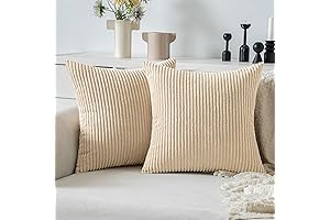MIULEE Pack of 2 Corduroy Pillow Covers