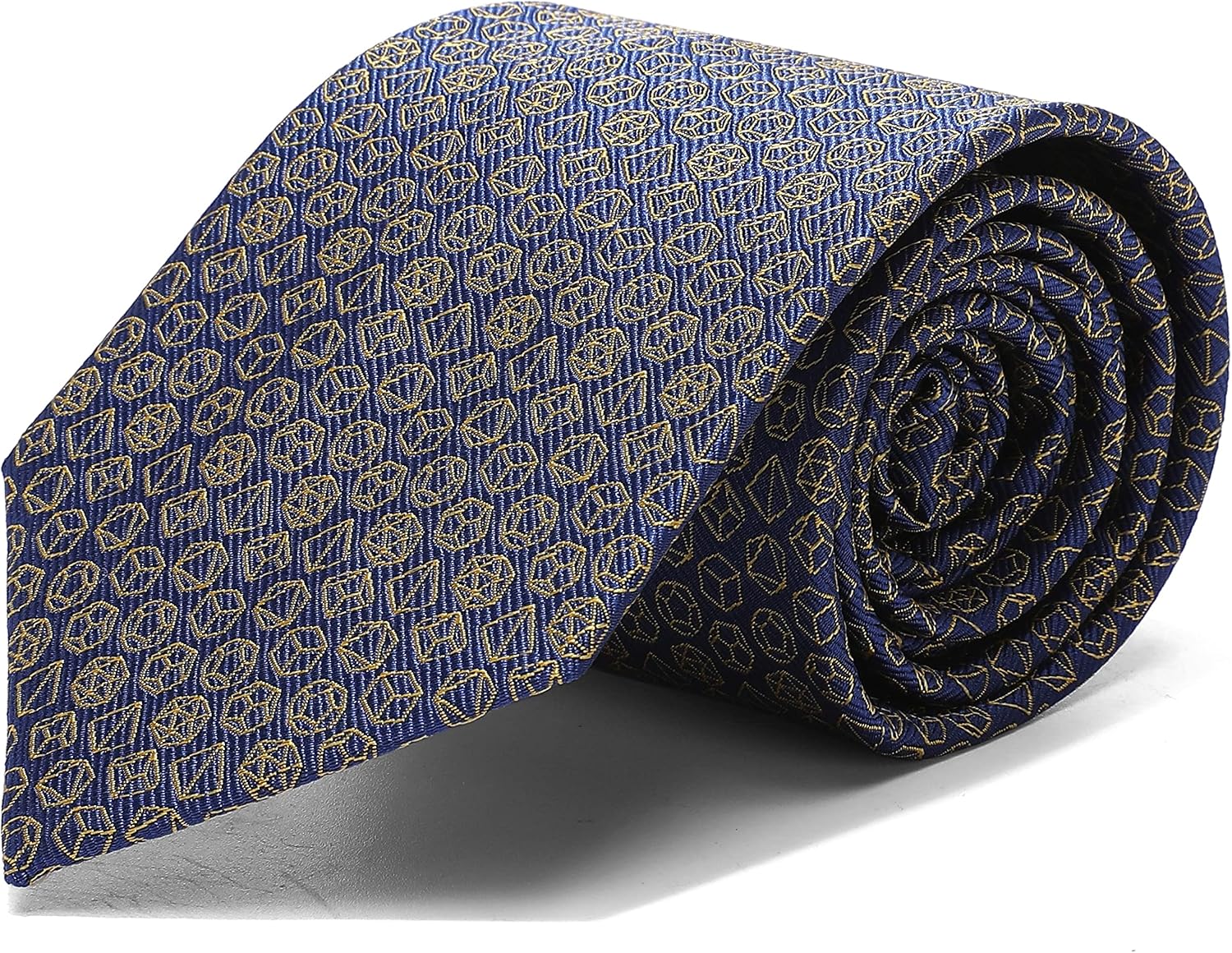 ASVP Shop Stylish Polyhedral Dice Necktie - Dice Tie - D&D Dungeon Master's Gift - DnD Accessory