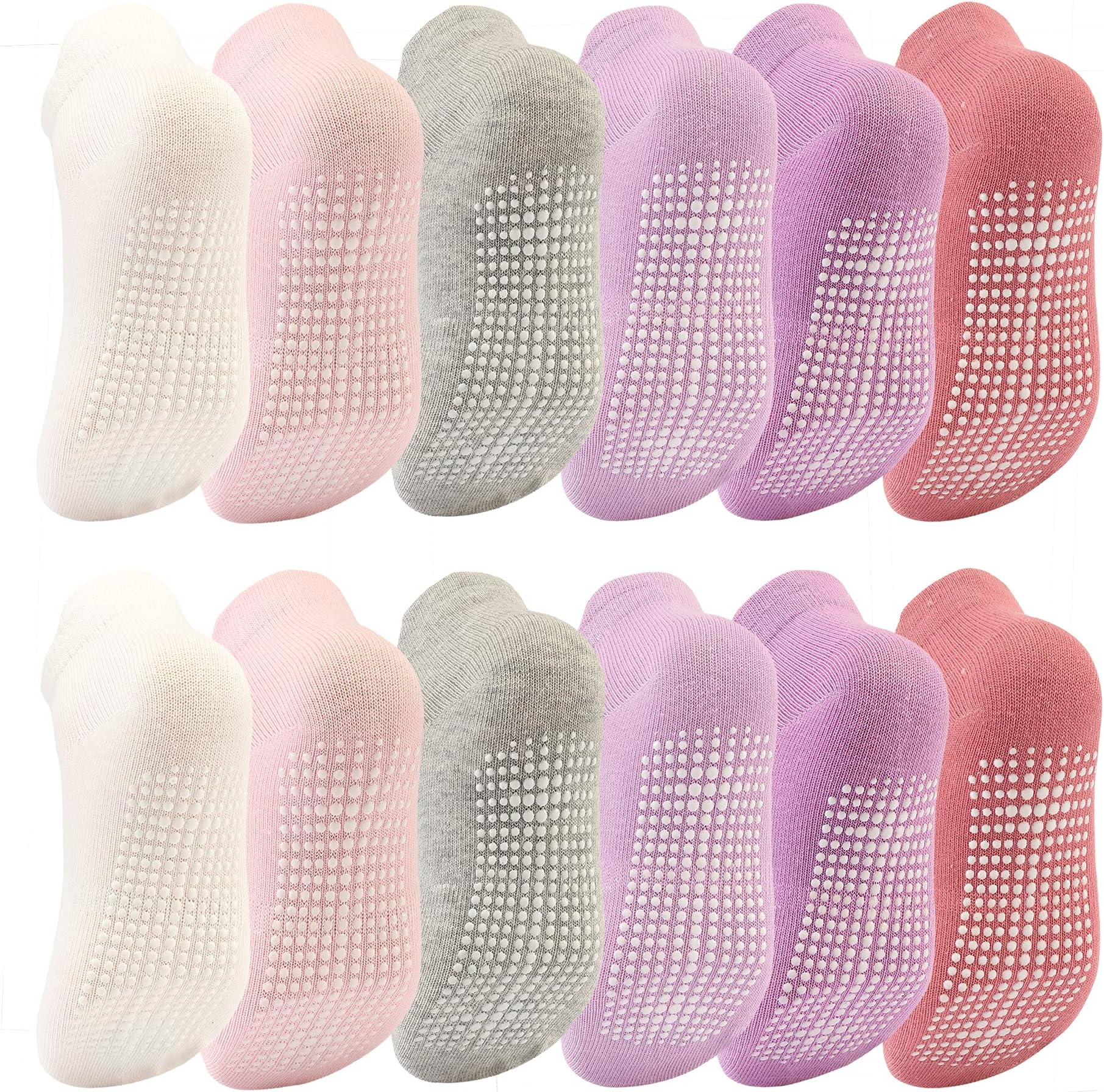 Dicry Non-slip Toddler Socks Baby Boys Girls Grips Socks Anti-skid Ankle Infant Kids 6&12 Pairs