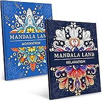 RYVE Mandala Coloring Book for Adults 2-Pack: 60 Unique Designs for Stress Relief, Anxiety Reduction & Mindfulness - Ideal Gift for Women & Men
