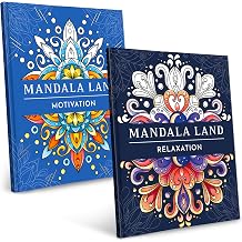 Mandala Coloring Book for Adults, 2-Pack for Relaxation & Stress Relief