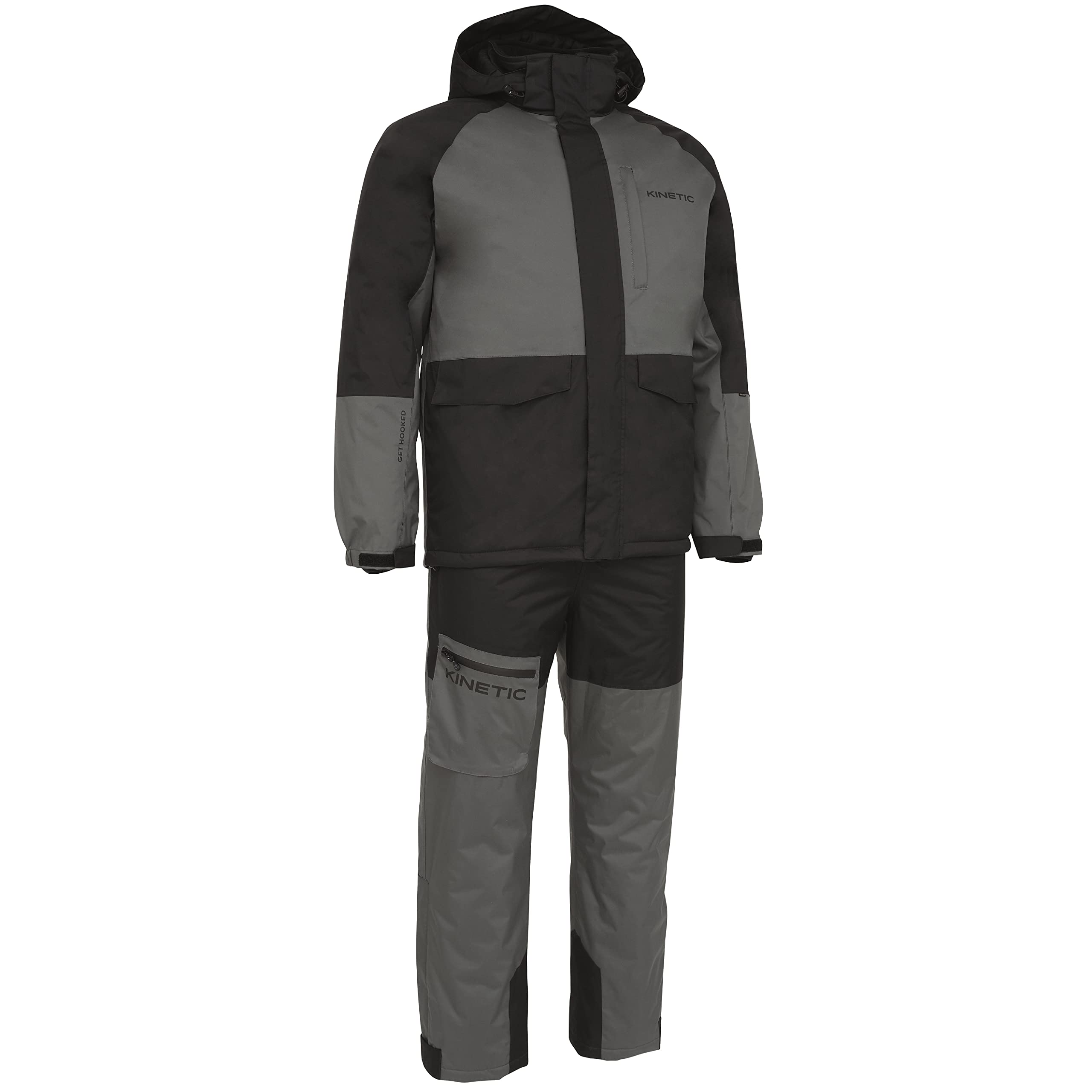 Kinetic Polar Winter Angelanzug - Thermoanzug Outdoor Anzug 2-Teiler Jacke + Hose + Gratis Multituch