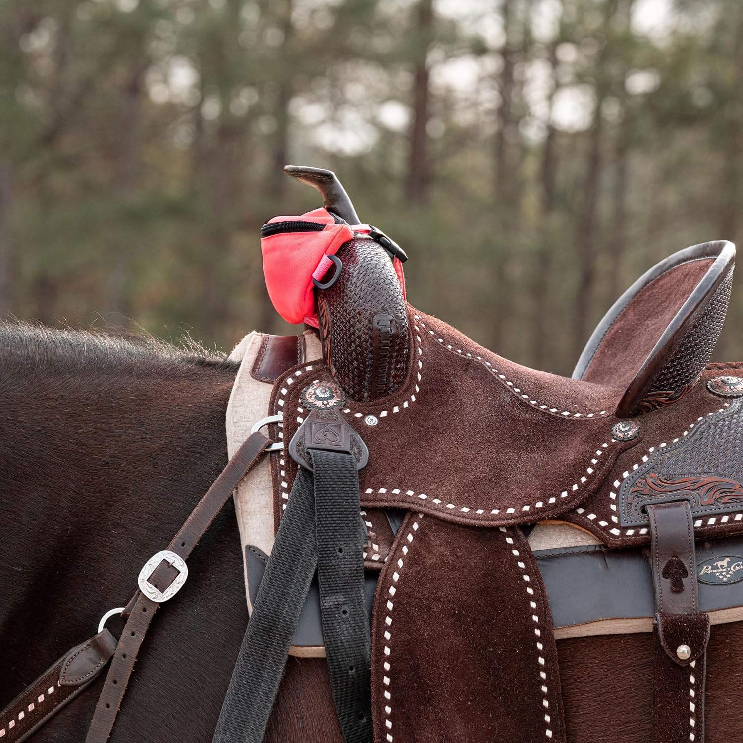 STARKENBURG COMPANY Horse Saddle Bag, Pink Pommel Bag Horse Saddle, Horse Tack, Horse Gifts, Horse Stuff, Equestrian Gifts, Saddle Accessories