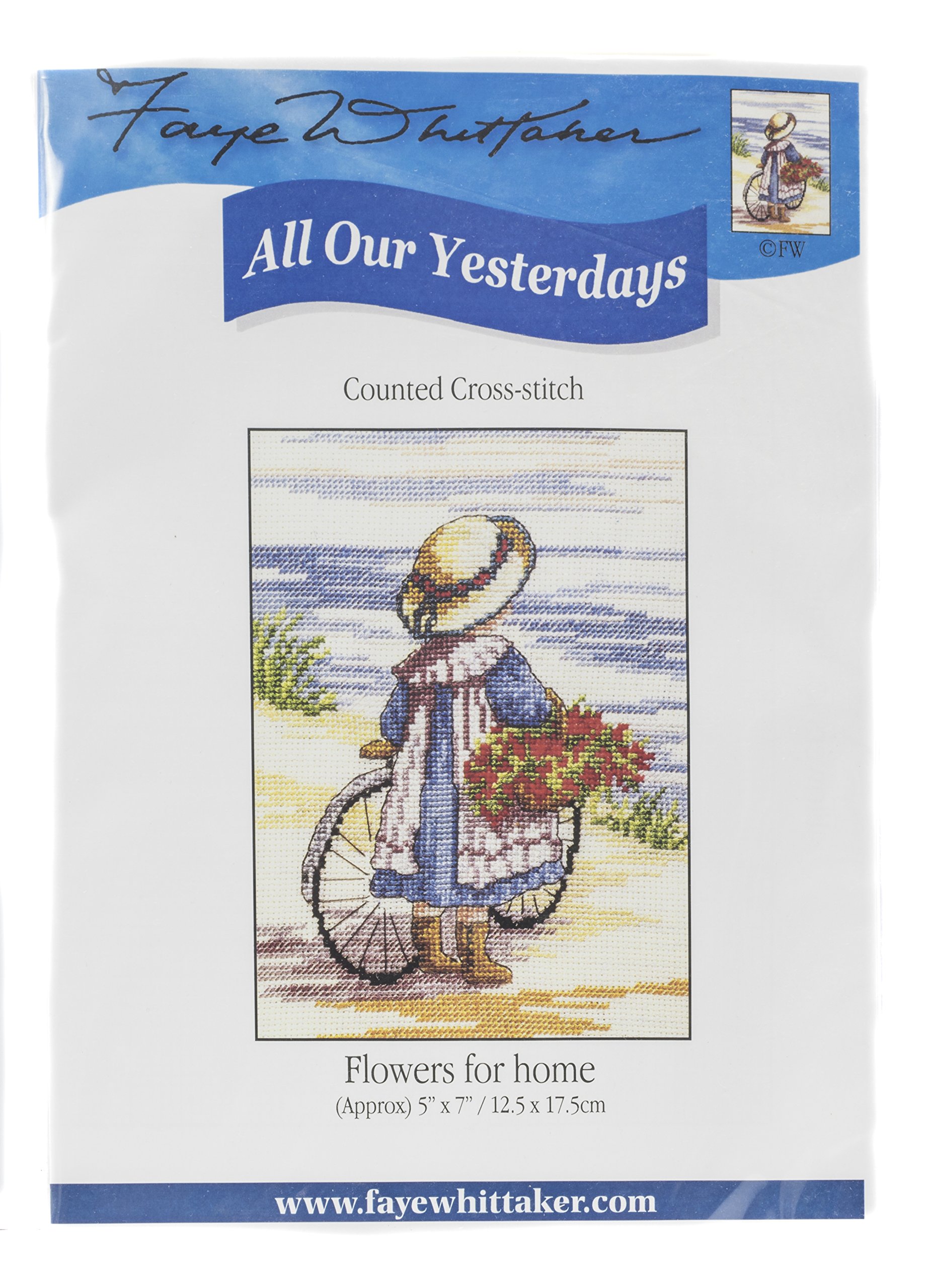All Our Yesterdays Flowers for Home (Cross Stitch Kit), range, Mixed, 25 x 15 x 2 cm