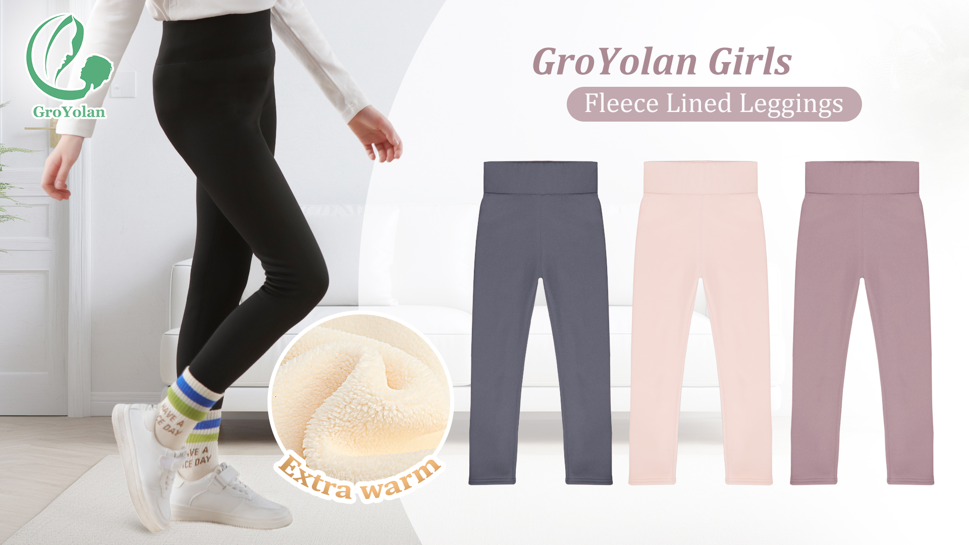 Mädchen Thermoleggings Winter | Fleecegefüttert, 500g | Warm, Blickdicht & Dehnbar | Für Kinder 4-15 Jahre