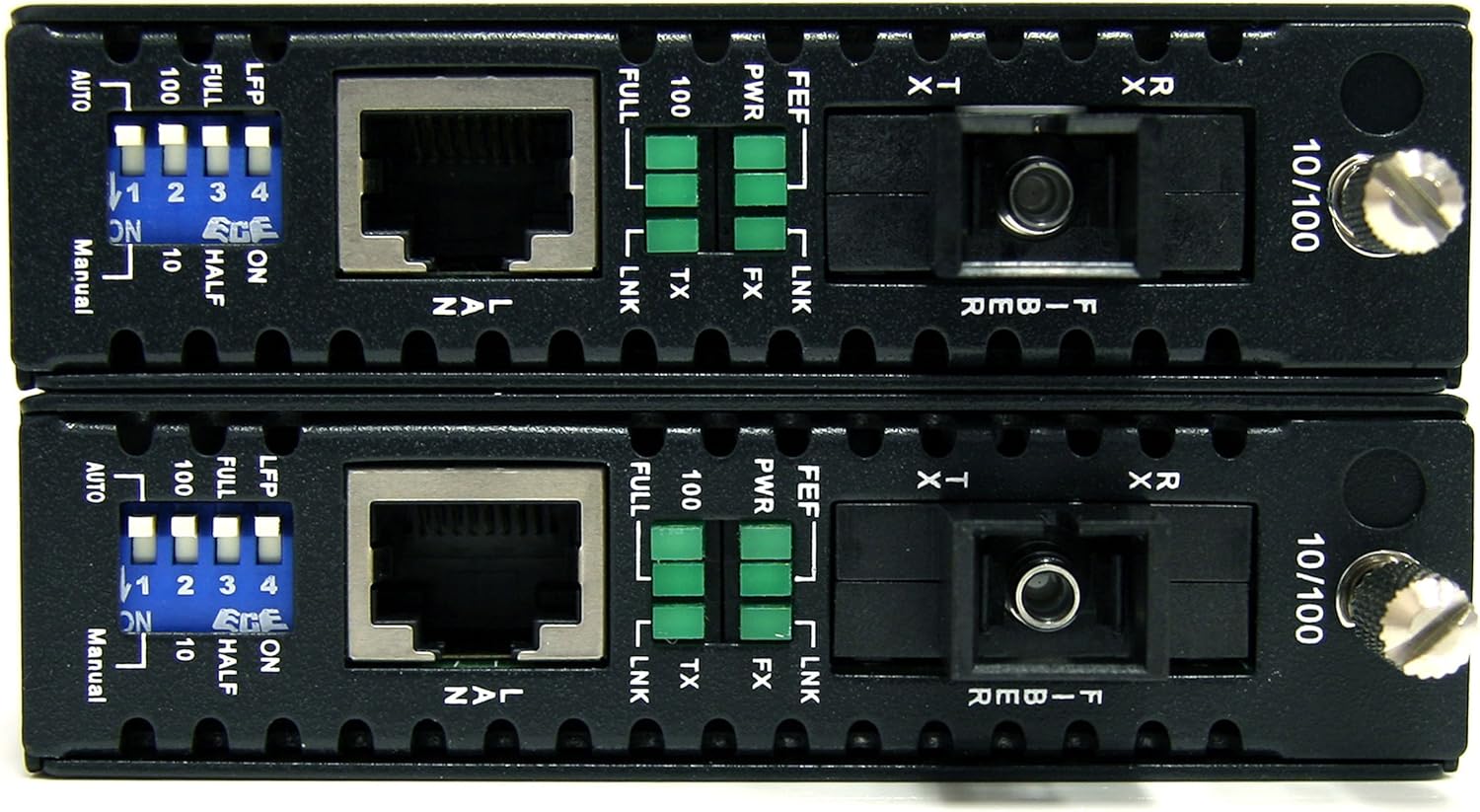 StarTech.com 10/100 Mbps Ethernet Single Mode WDM Fiber Media Converter Kit SC 20km, TAA (ET90110WDM2)