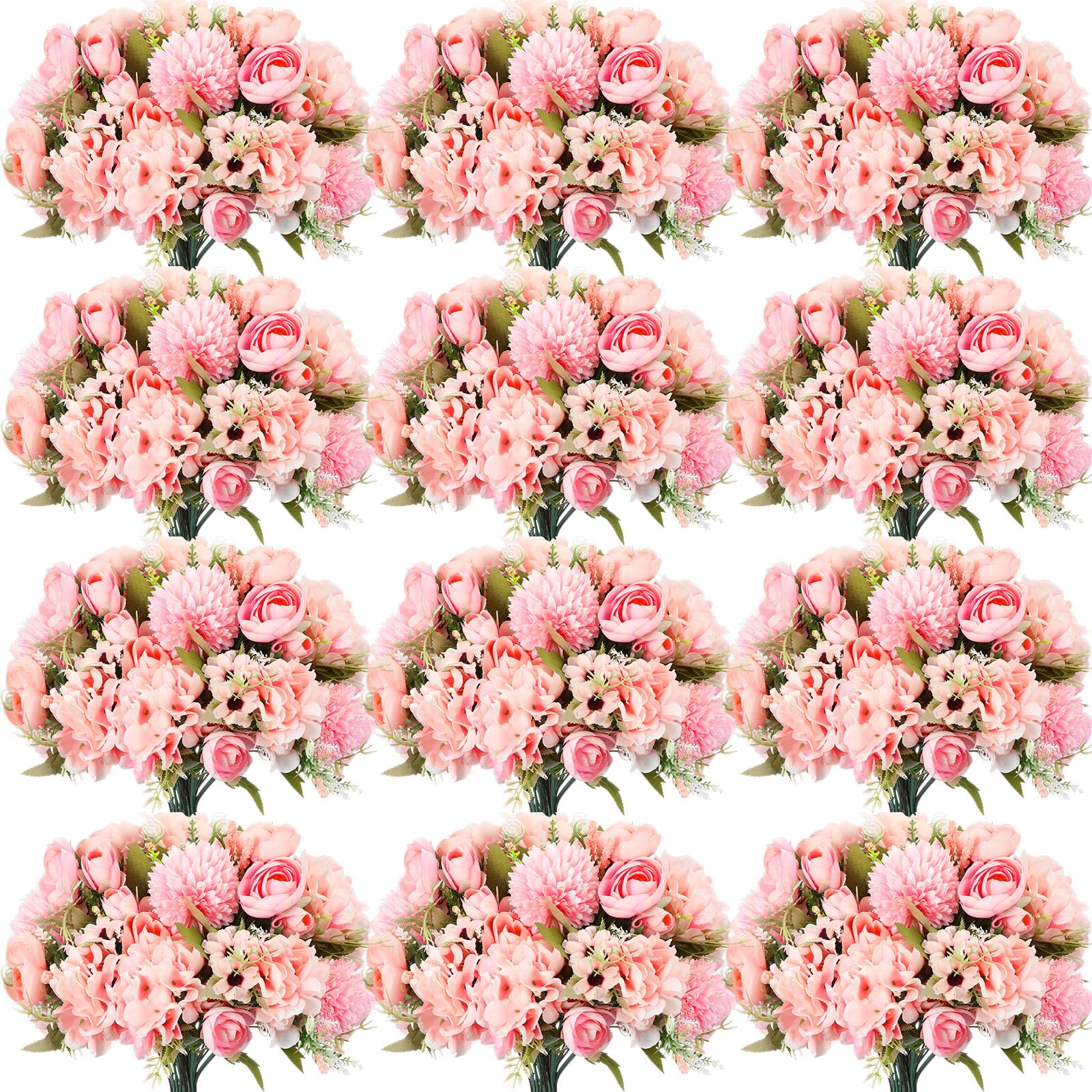Tigeen Peonies Artificial Flowers 24 Bundles