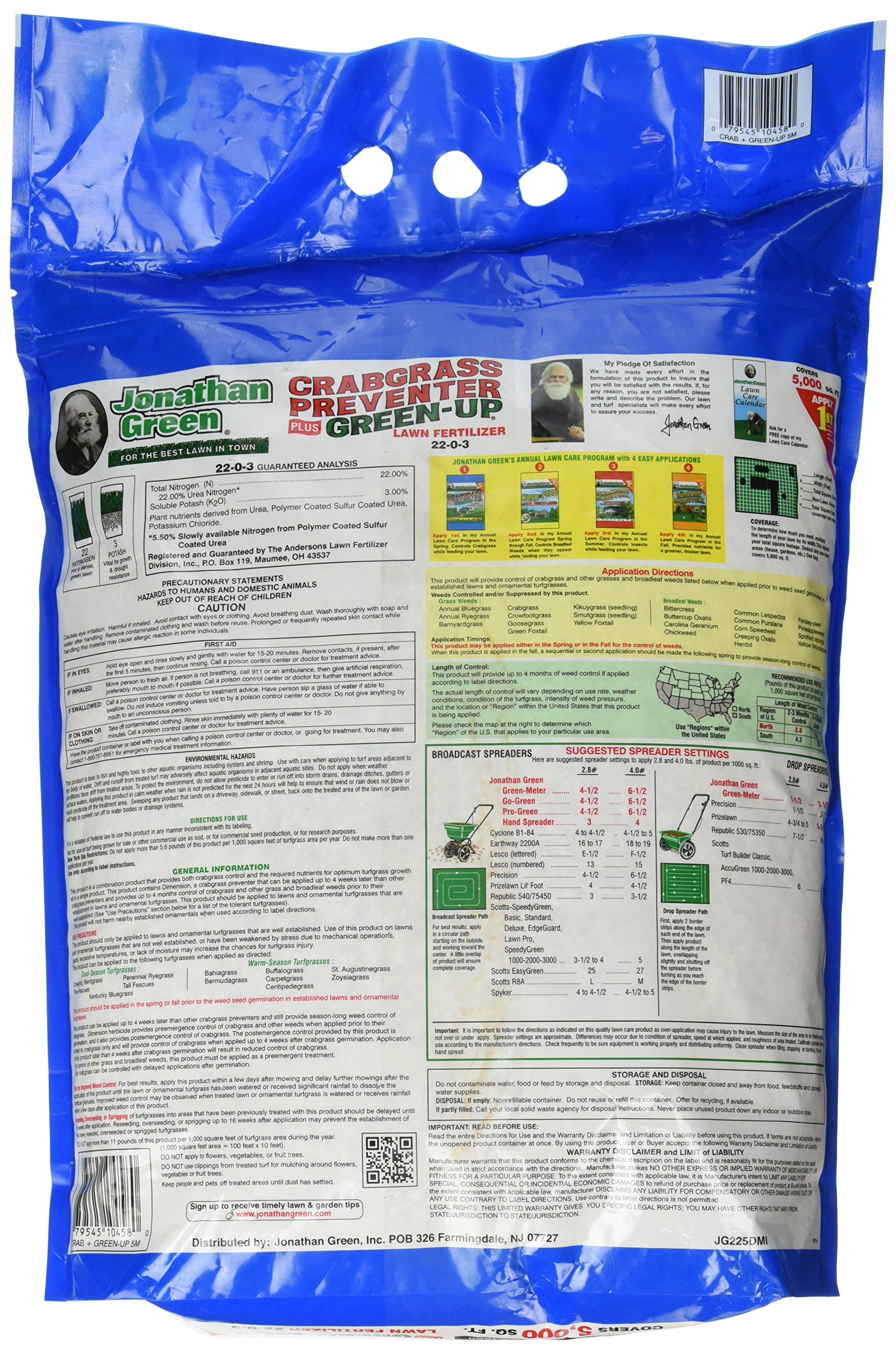 Buy Jonathan Green 10458 Crabgrass Preventer Plus GreenUp Lawn